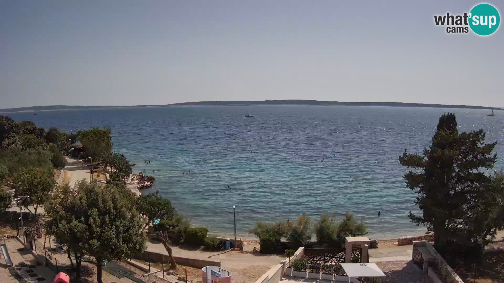 Webcam Strand Male Mandre – Liveblick von der Insel Pag