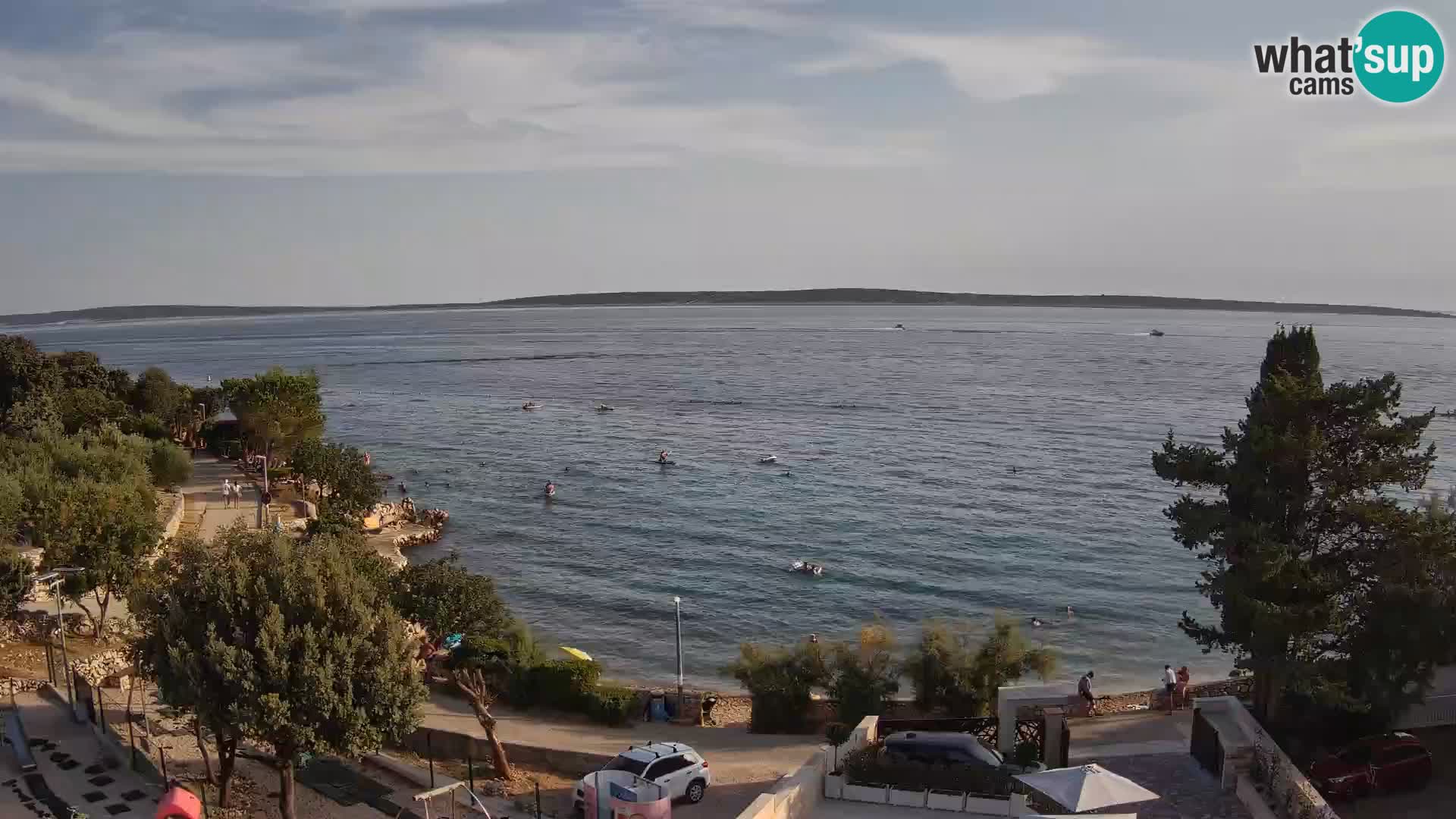 Webcam Plage Male Mandre – Vue en direct depuis l’île de Pag