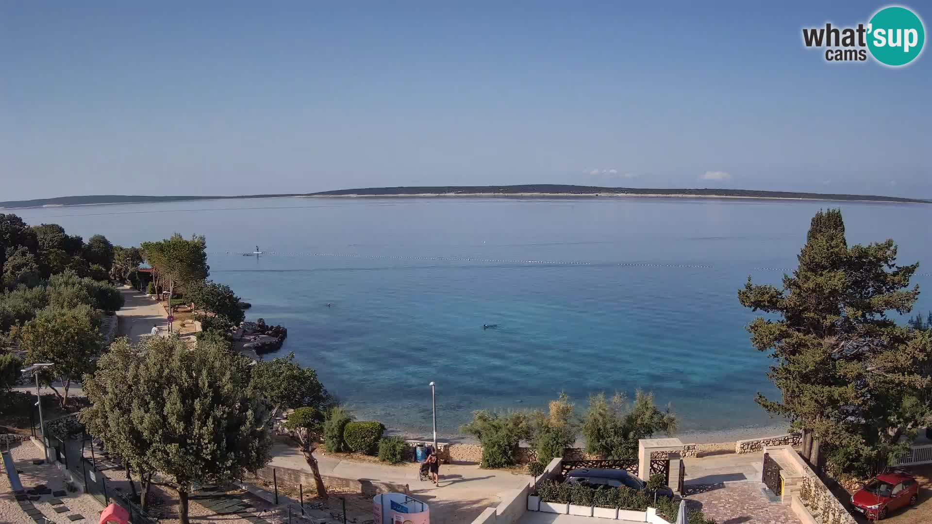 Webcam Strand Male Mandre – Liveblick von der Insel Pag