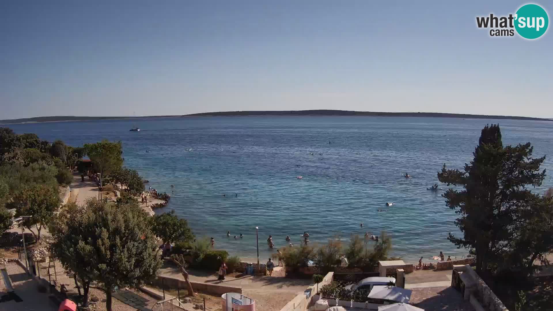 Webcam Plaža Male Mandre – Diretta dalla spiaggia sull’isola di Pag