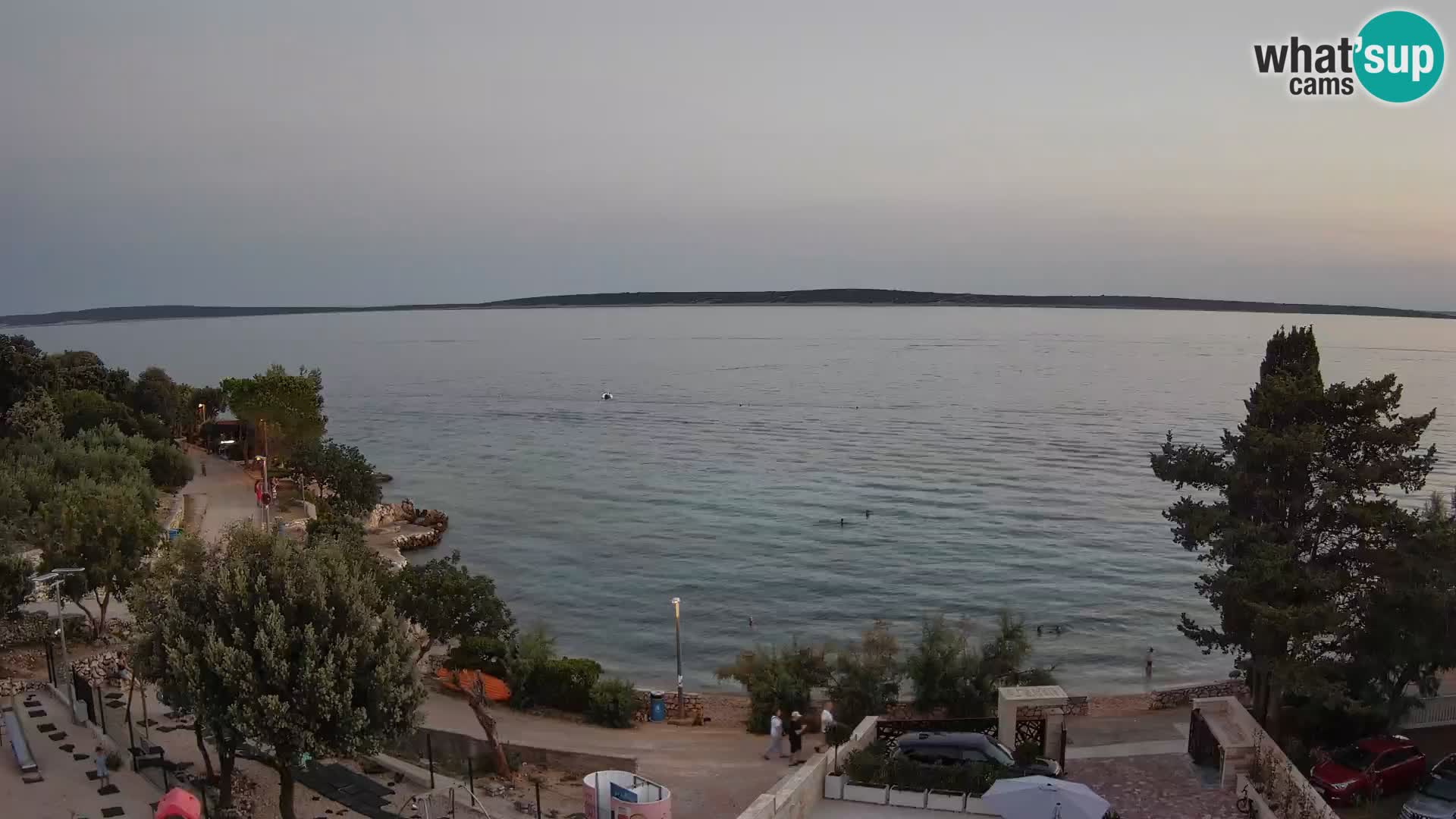 Webcam Plage Male Mandre – Vue en direct depuis l’île de Pag