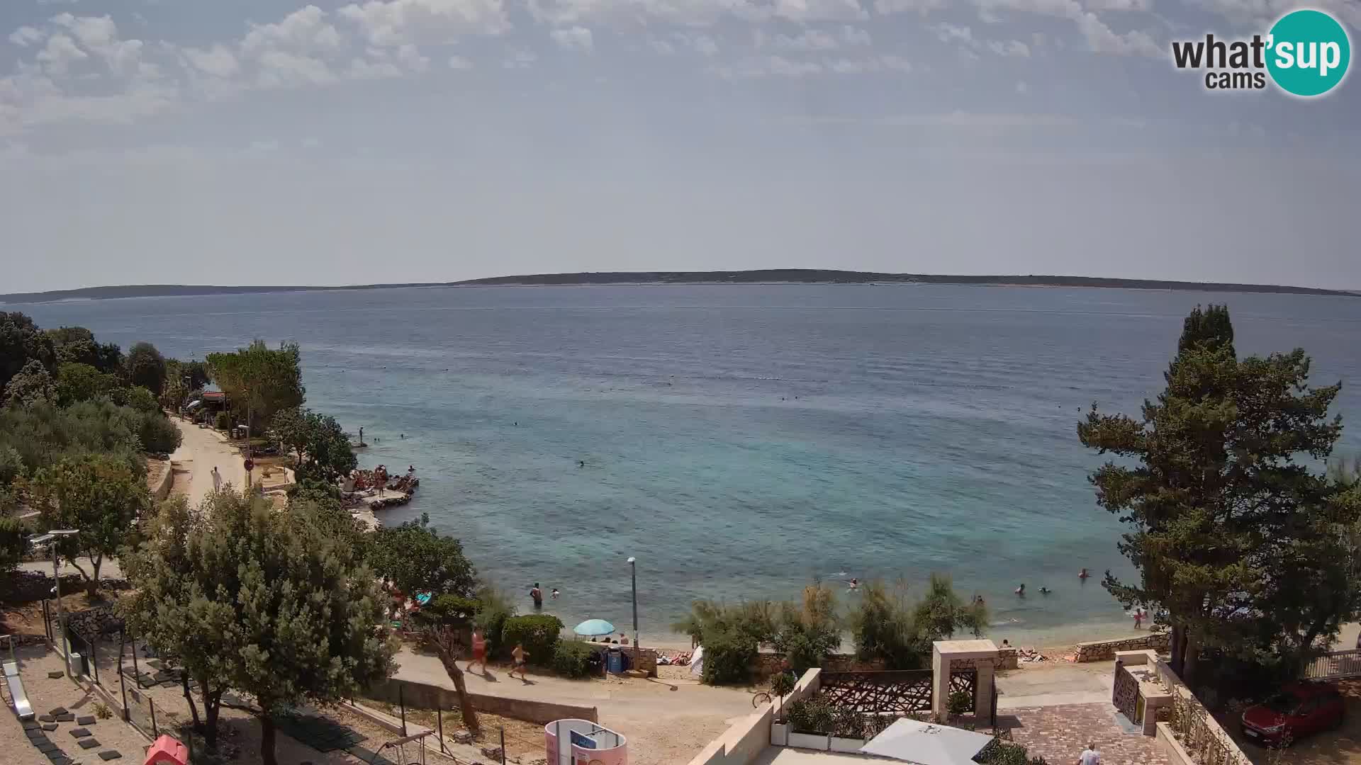 Webcam Plaža Male Mandre – Live View from Pag Island