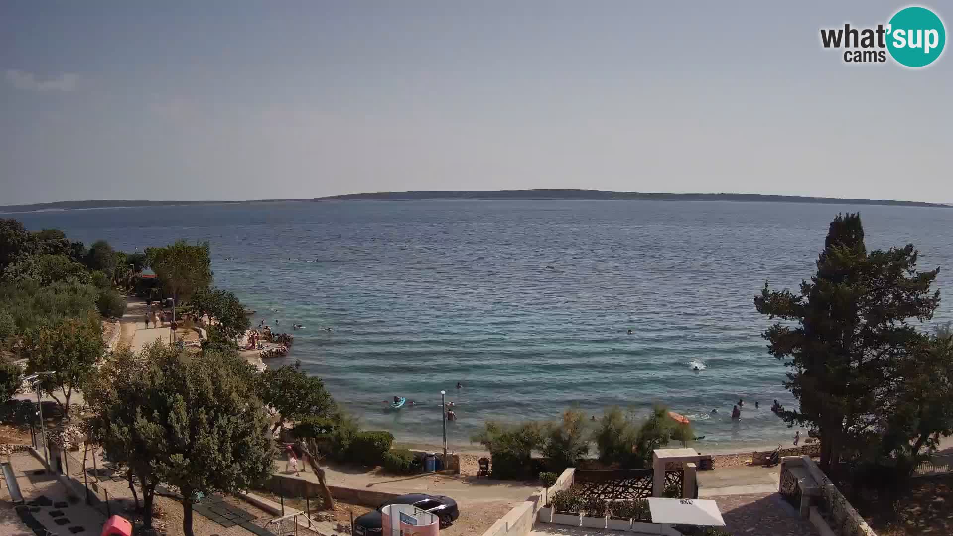 Webcam Plage Male Mandre – Vue en direct depuis l’île de Pag