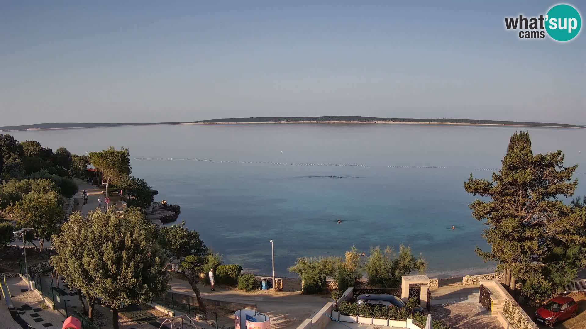 Webcam Plaža Male Mandre – Diretta dalla spiaggia sull’isola di Pag