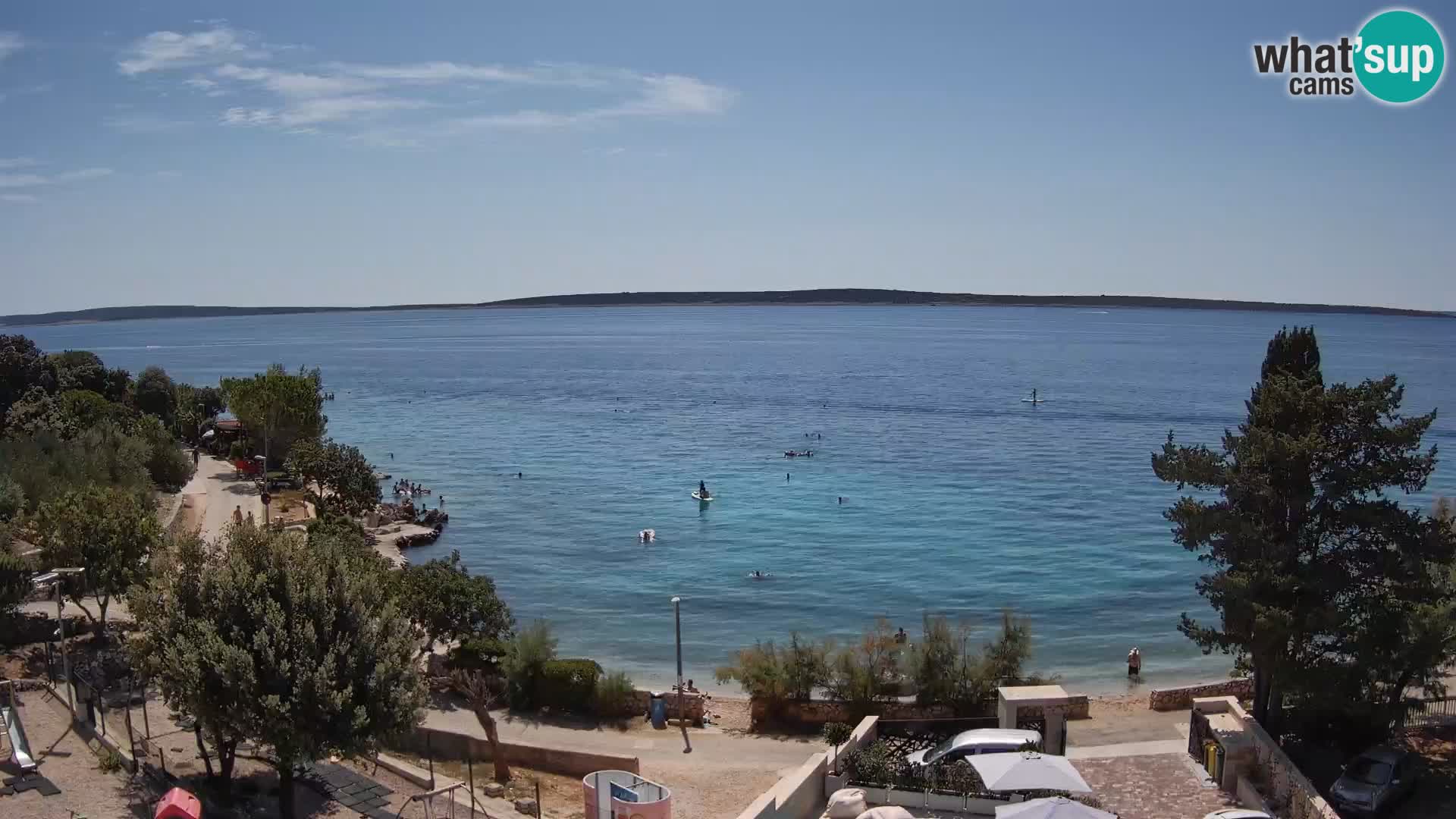 Webcam Strand Male Mandre – Liveblick von der Insel Pag