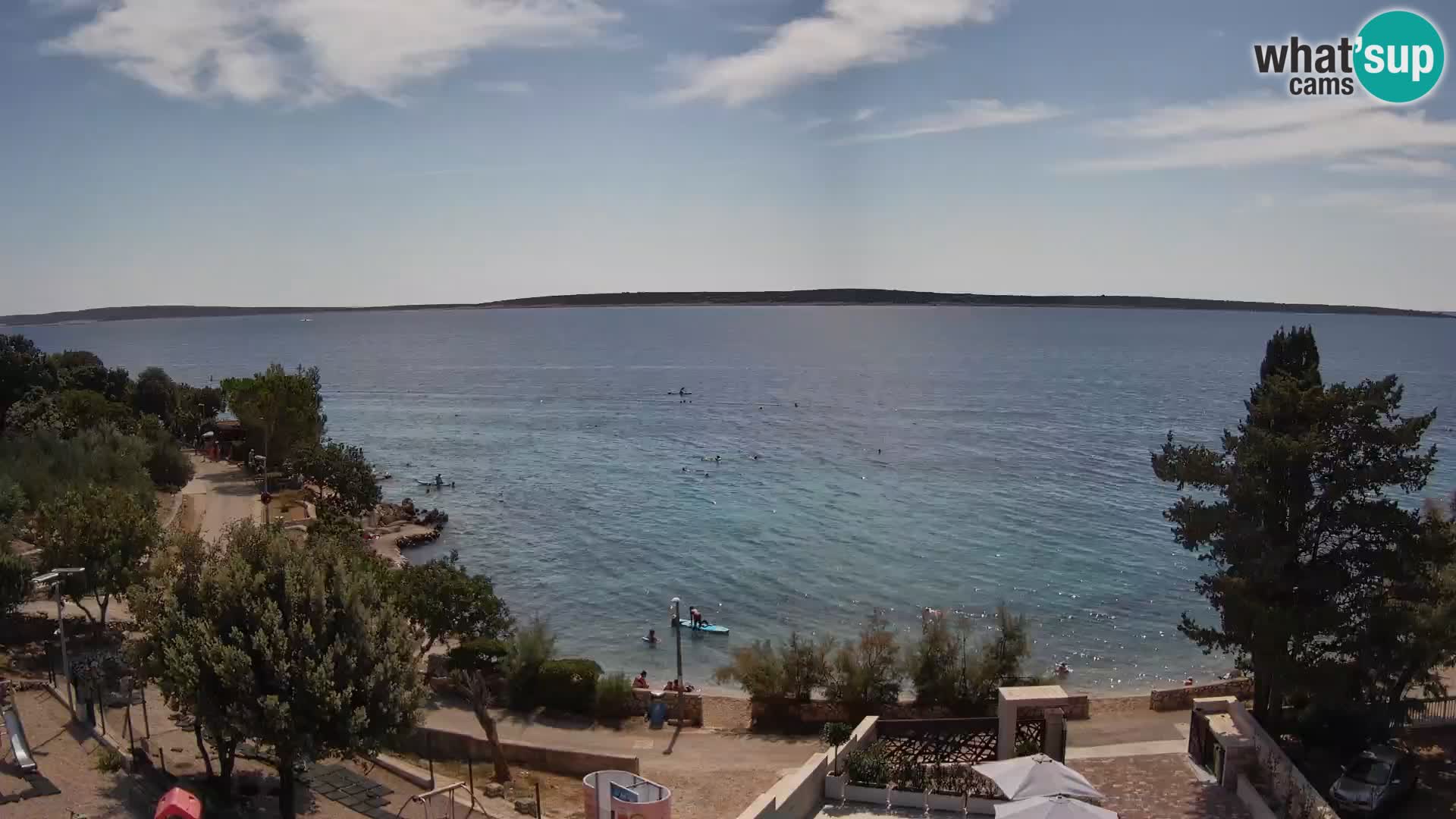 Webcam Plaža Male Mandre – Diretta dalla spiaggia sull’isola di Pag