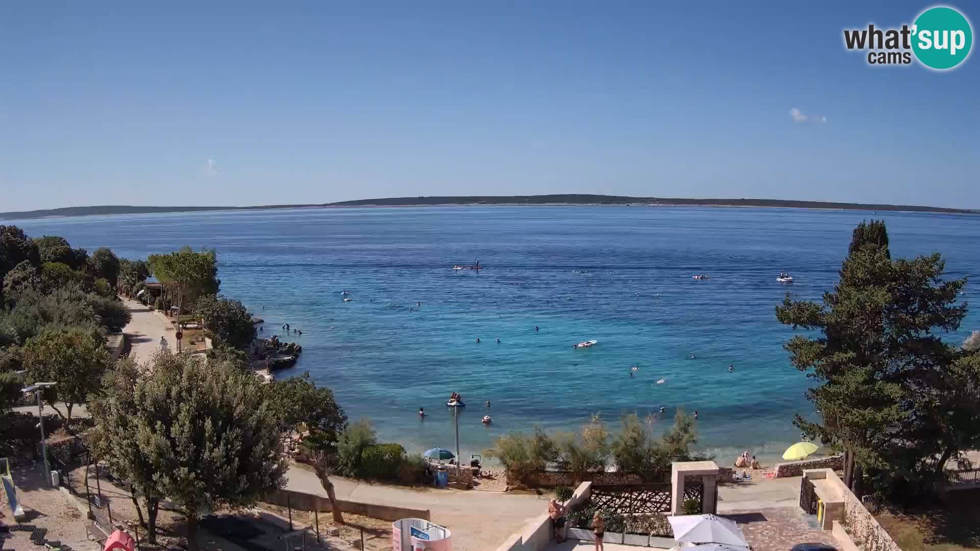 Webcam Strand Male Mandre – Liveblick von der Insel Pag