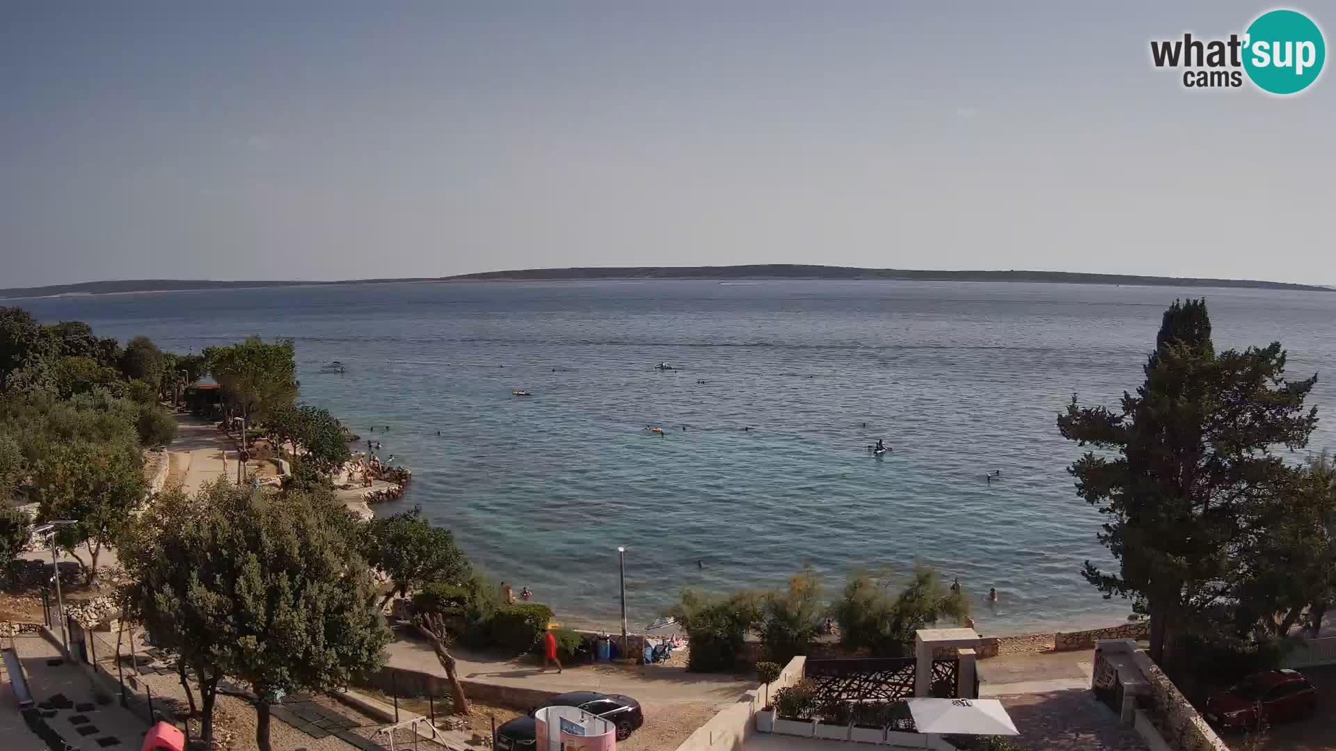 Webcam Strand Male Mandre – Liveblick von der Insel Pag