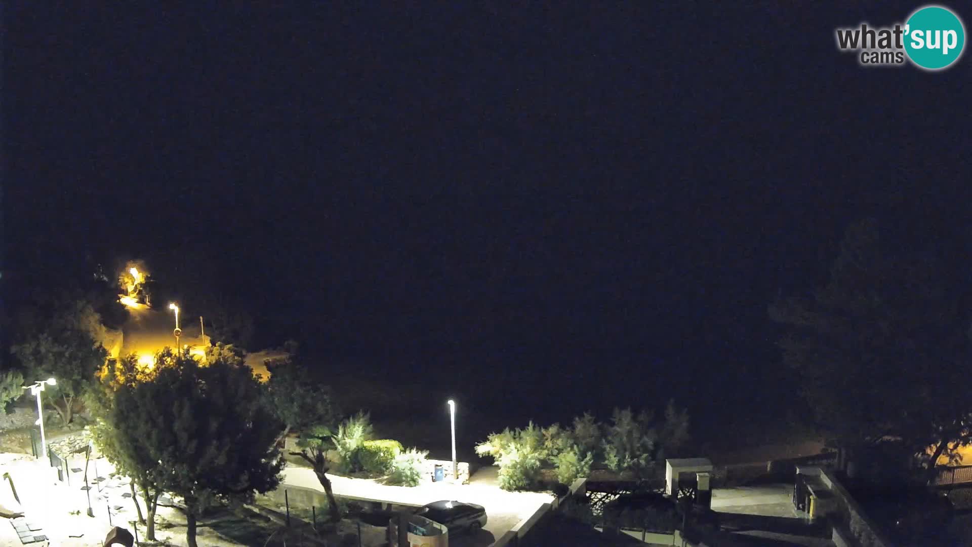 Webcam Plage Male Mandre – Vue en direct depuis l’île de Pag