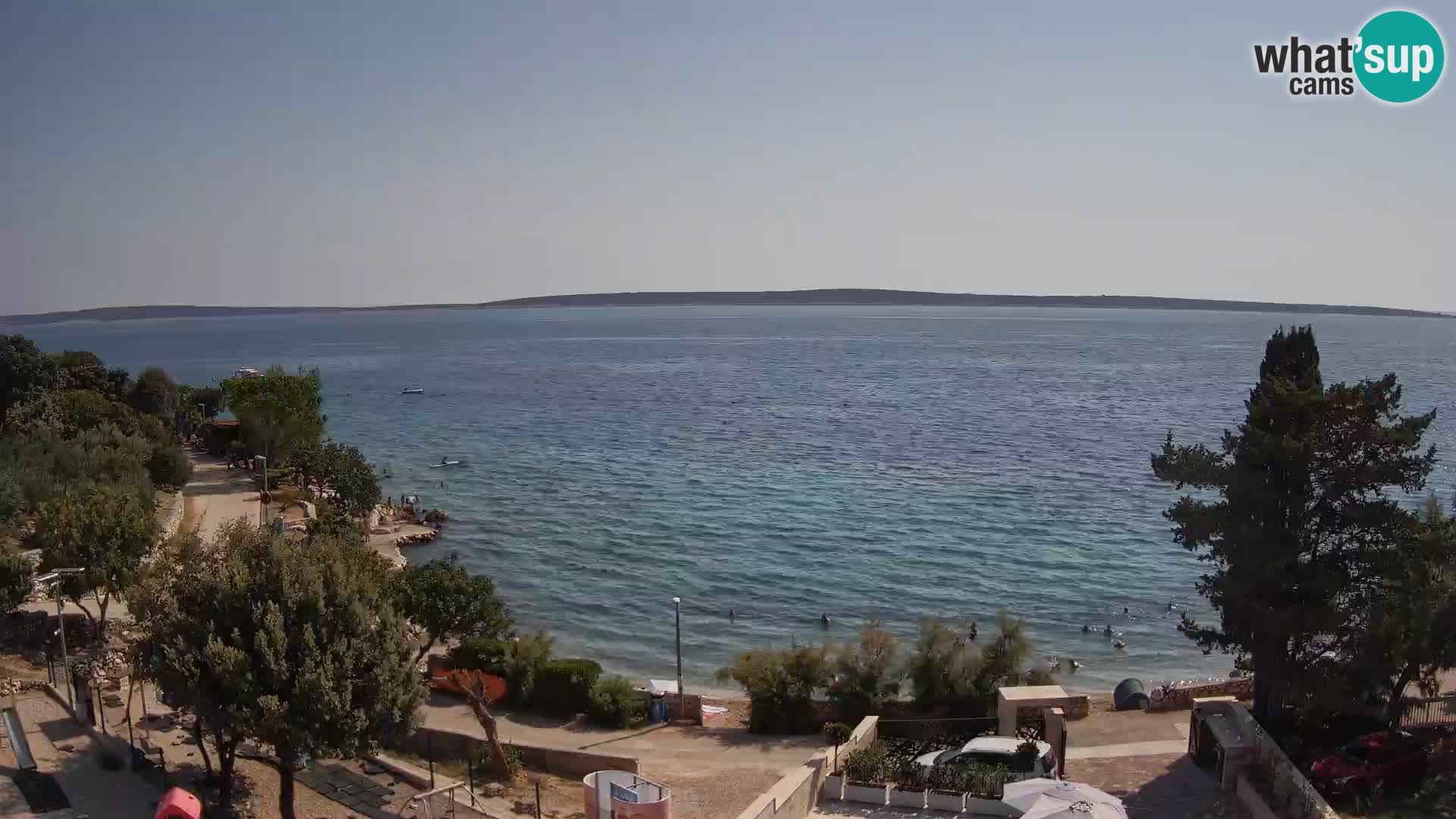 Webcam Strand Male Mandre – Liveblick von der Insel Pag