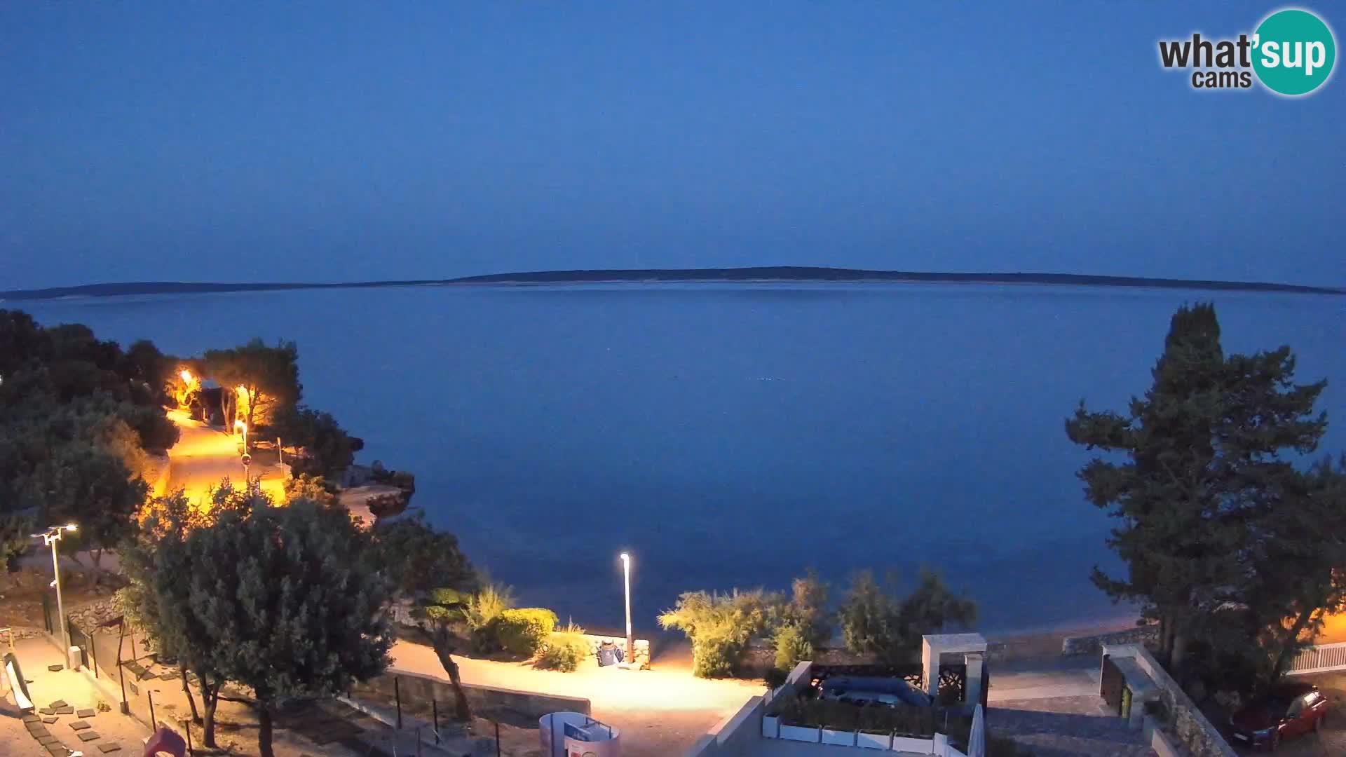 Webcam Plaža Male Mandre – Diretta dalla spiaggia sull’isola di Pag
