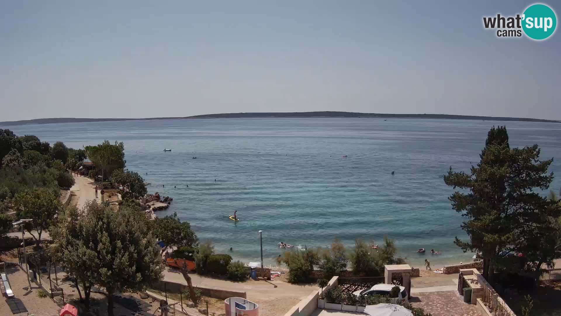 Webcam Strand Male Mandre – Liveblick von der Insel Pag
