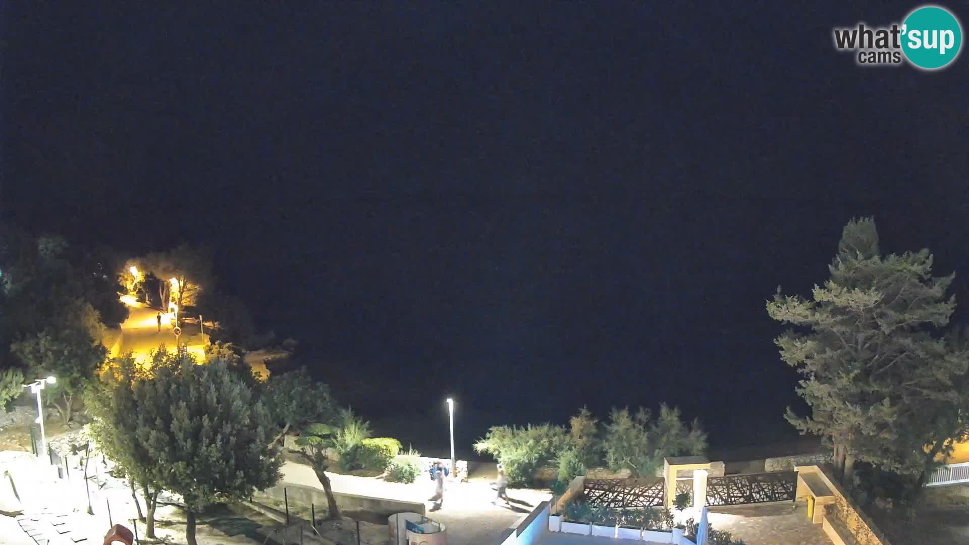 Web kamera Plaža Male Mandre – Pogled uživo s otoka Paga