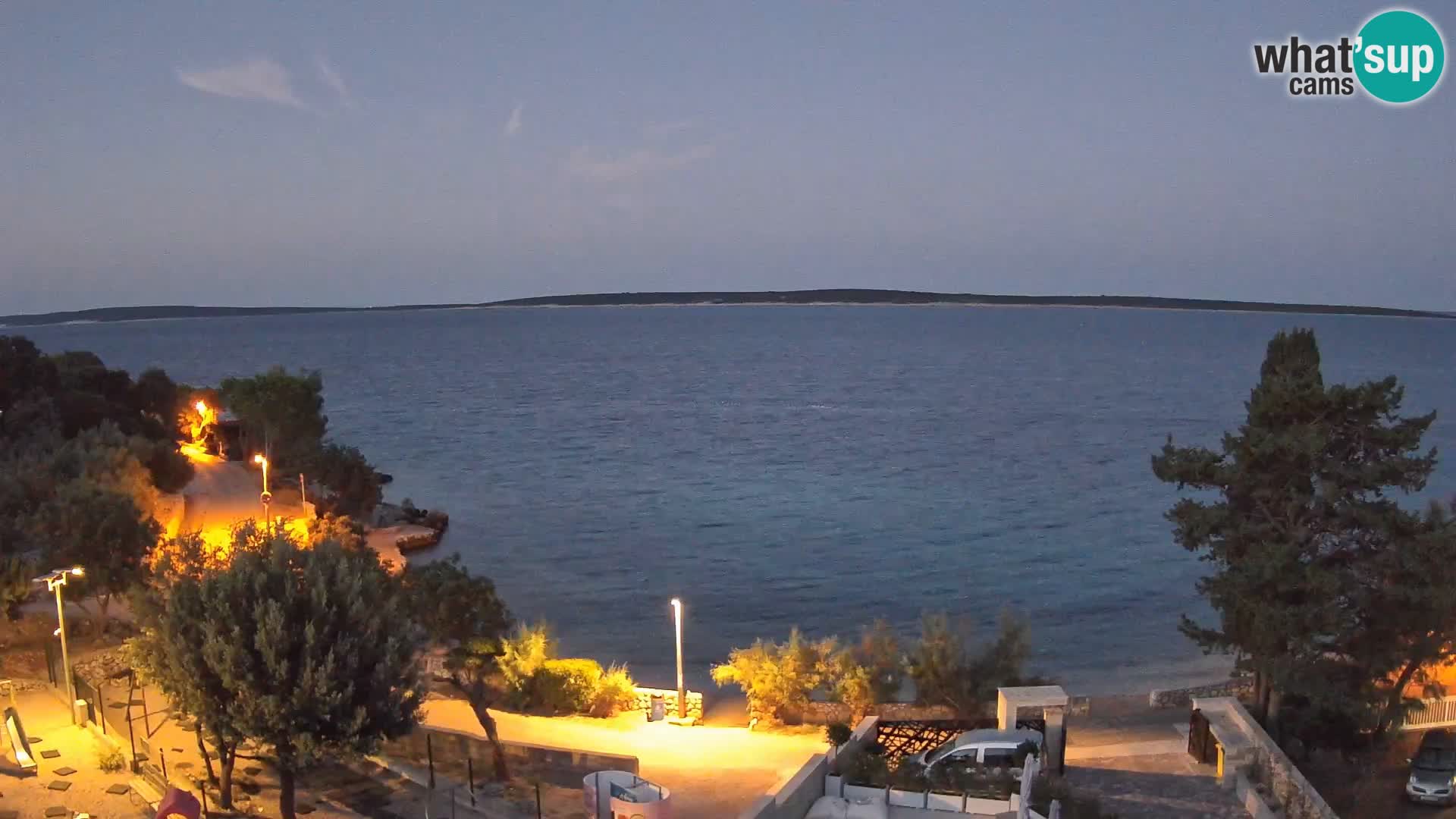 Webcam Strand Male Mandre – Liveblick von der Insel Pag