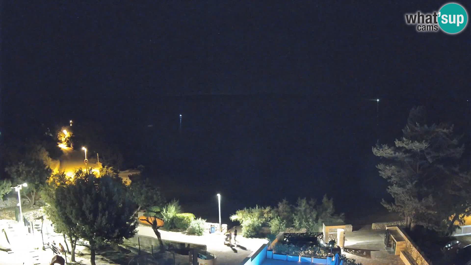 Webcam Plage Male Mandre – Vue en direct depuis l’île de Pag