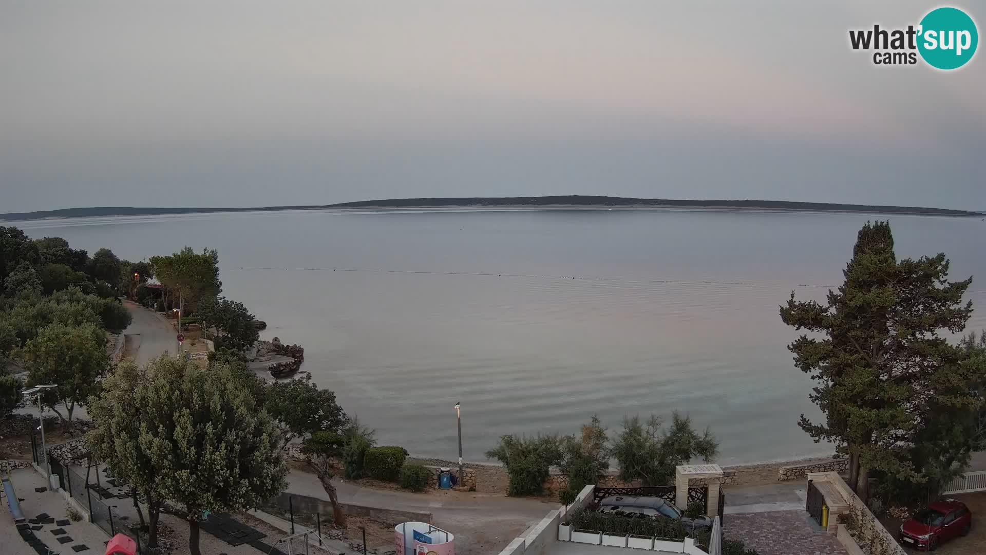 Webcam Plage Male Mandre – Vue en direct depuis l’île de Pag