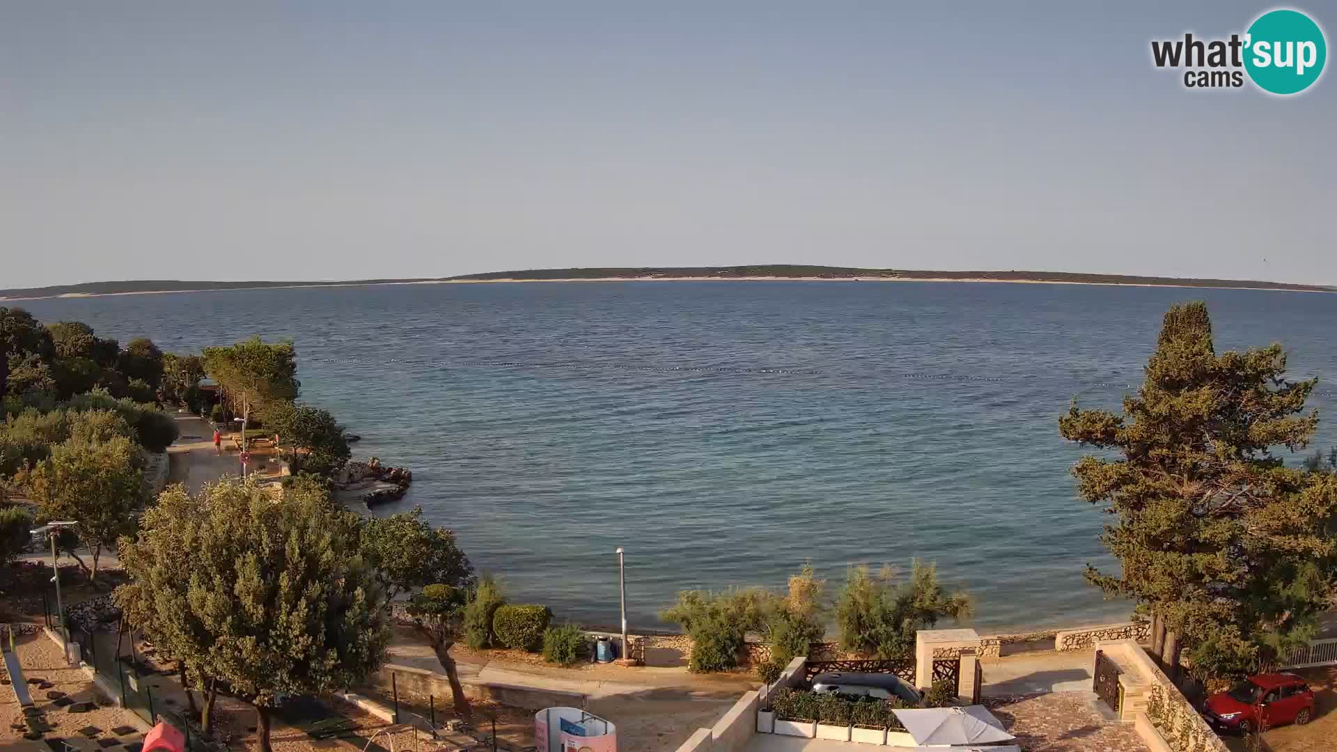 Webcam Strand Male Mandre – Liveblick von der Insel Pag