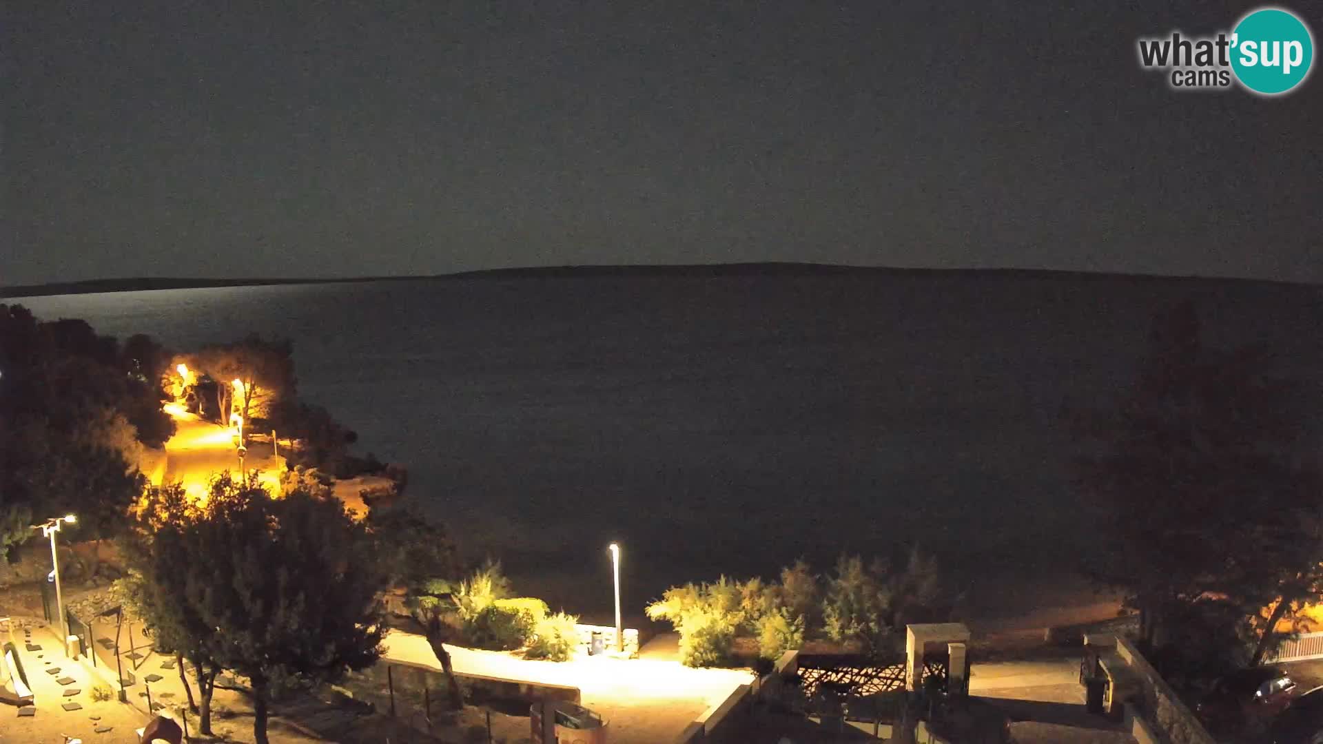 Webcam Plage Male Mandre – Vue en direct depuis l’île de Pag