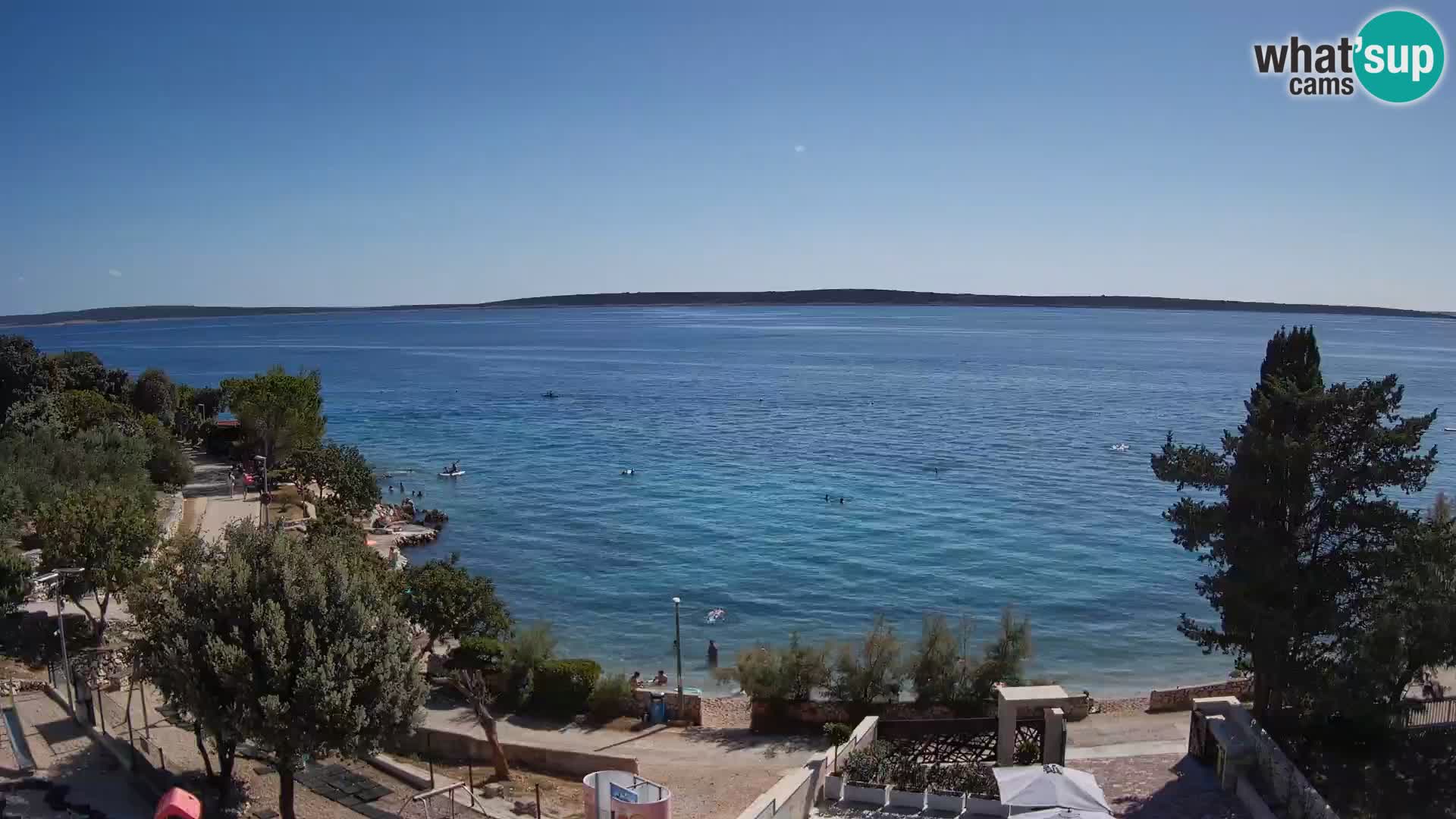 Webcam Plaža Male Mandre – Live View from Pag Island
