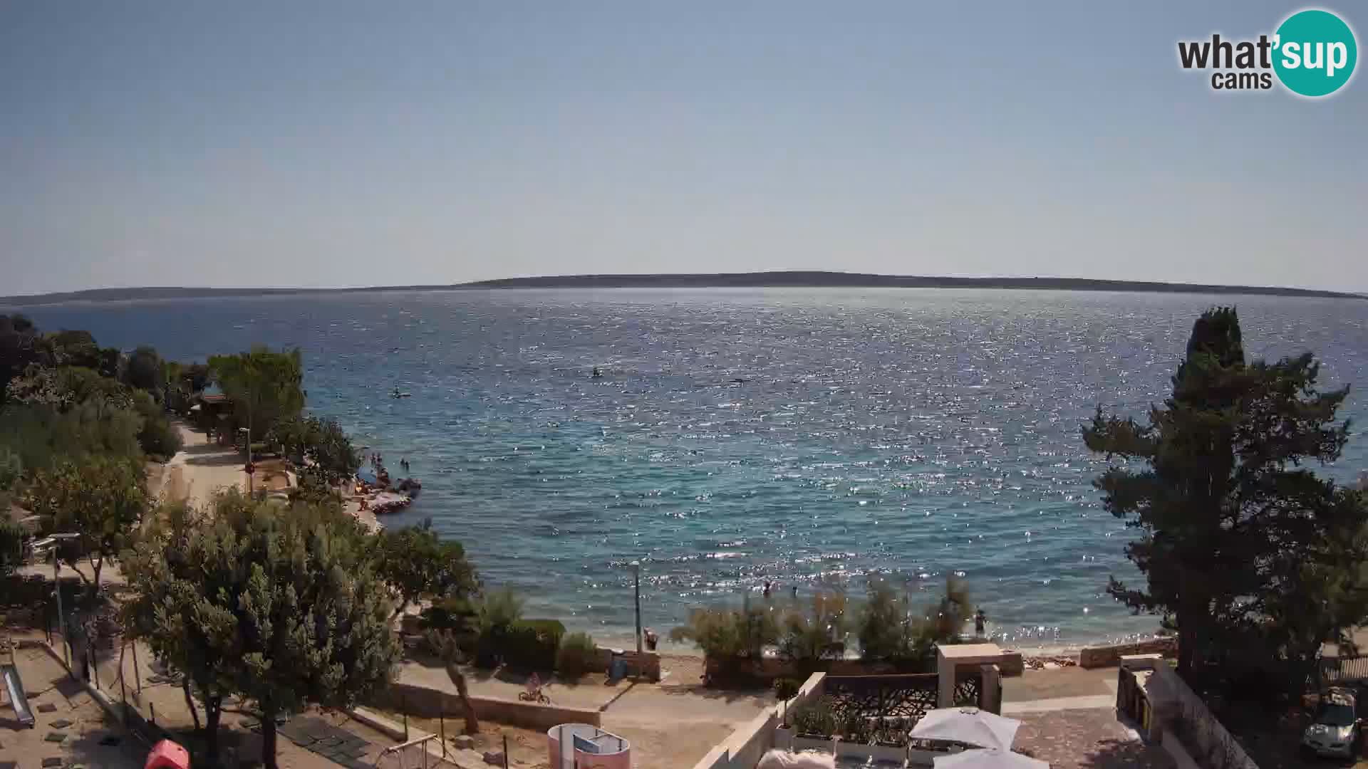 Webcam Plaža Male Mandre – Diretta dalla spiaggia sull’isola di Pag