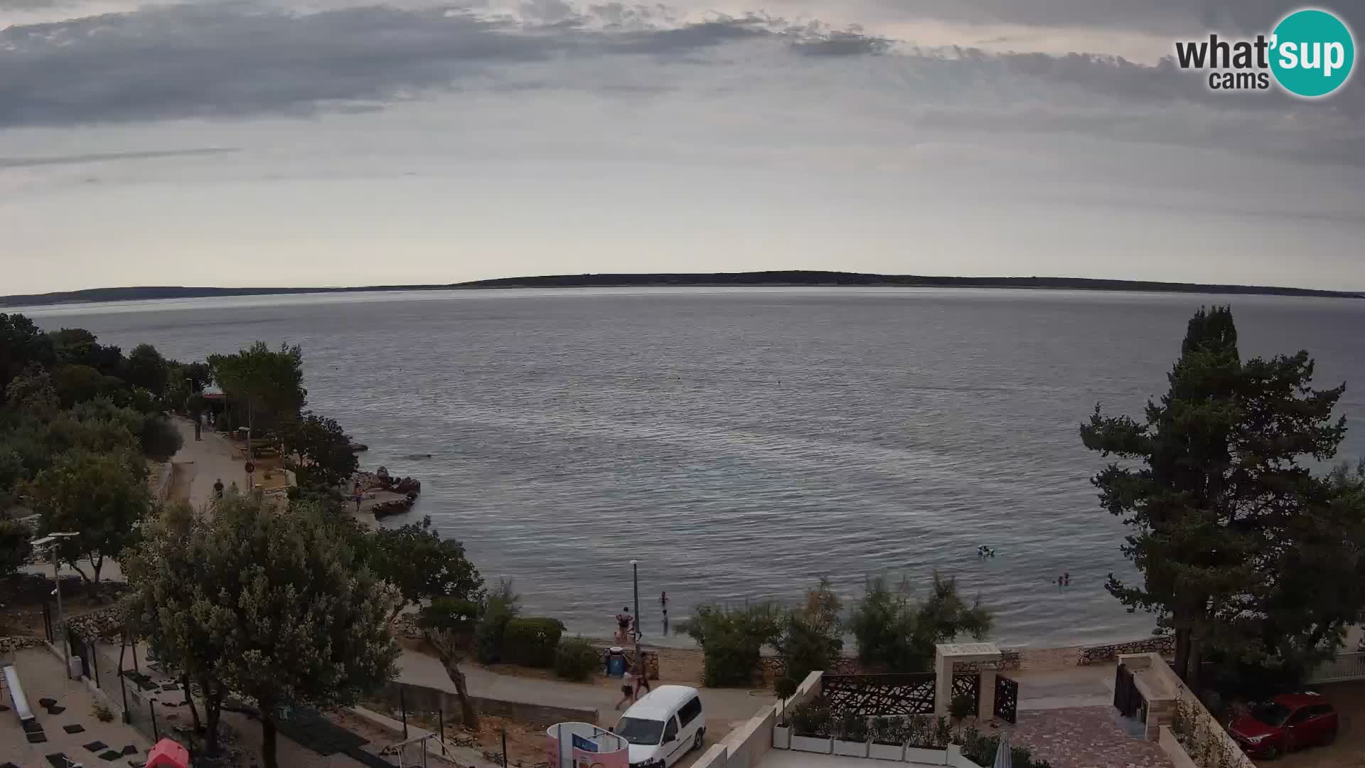 Webcam Plage Male Mandre – Vue en direct depuis l’île de Pag