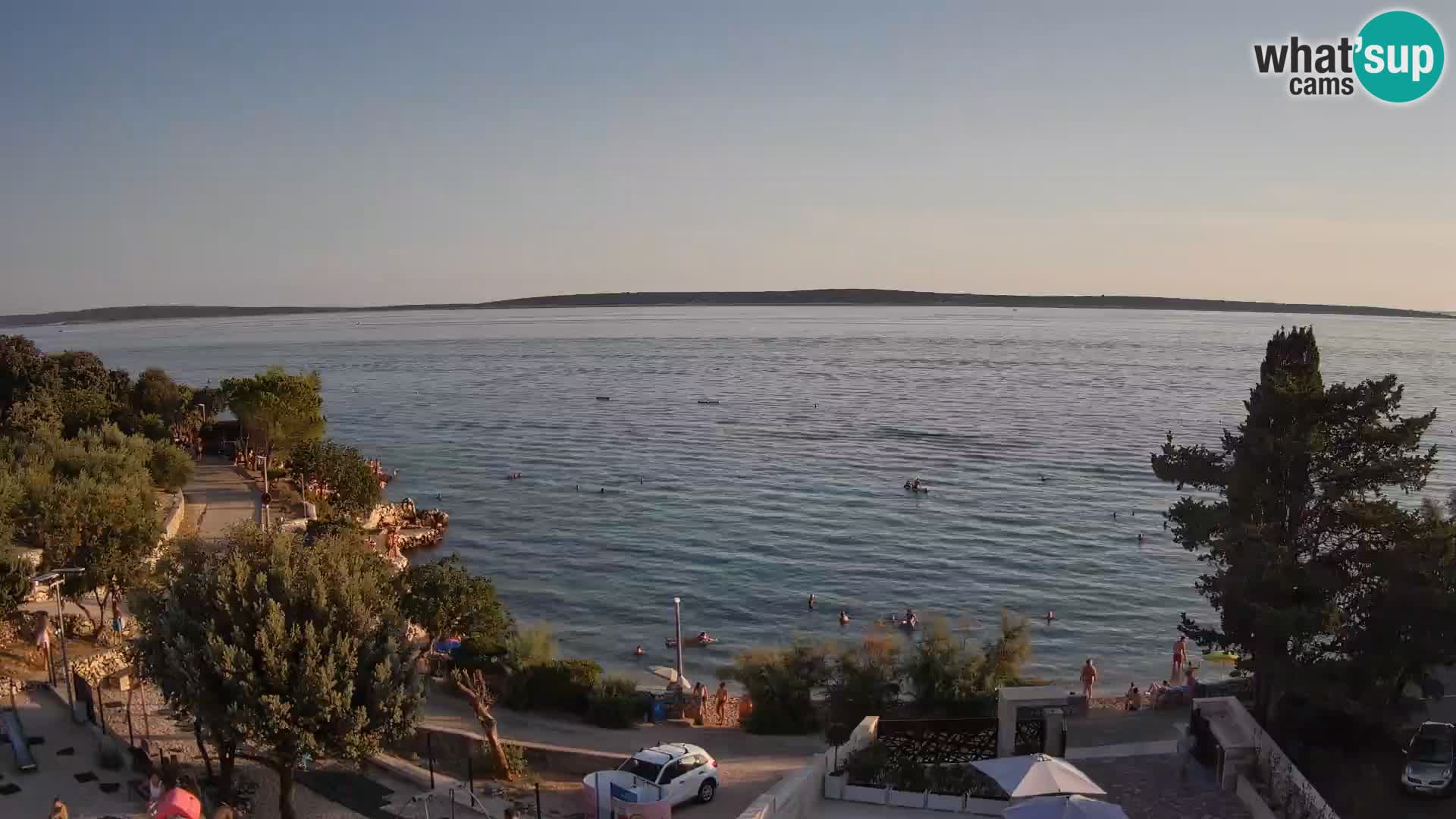 Webcam Strand Male Mandre – Liveblick von der Insel Pag