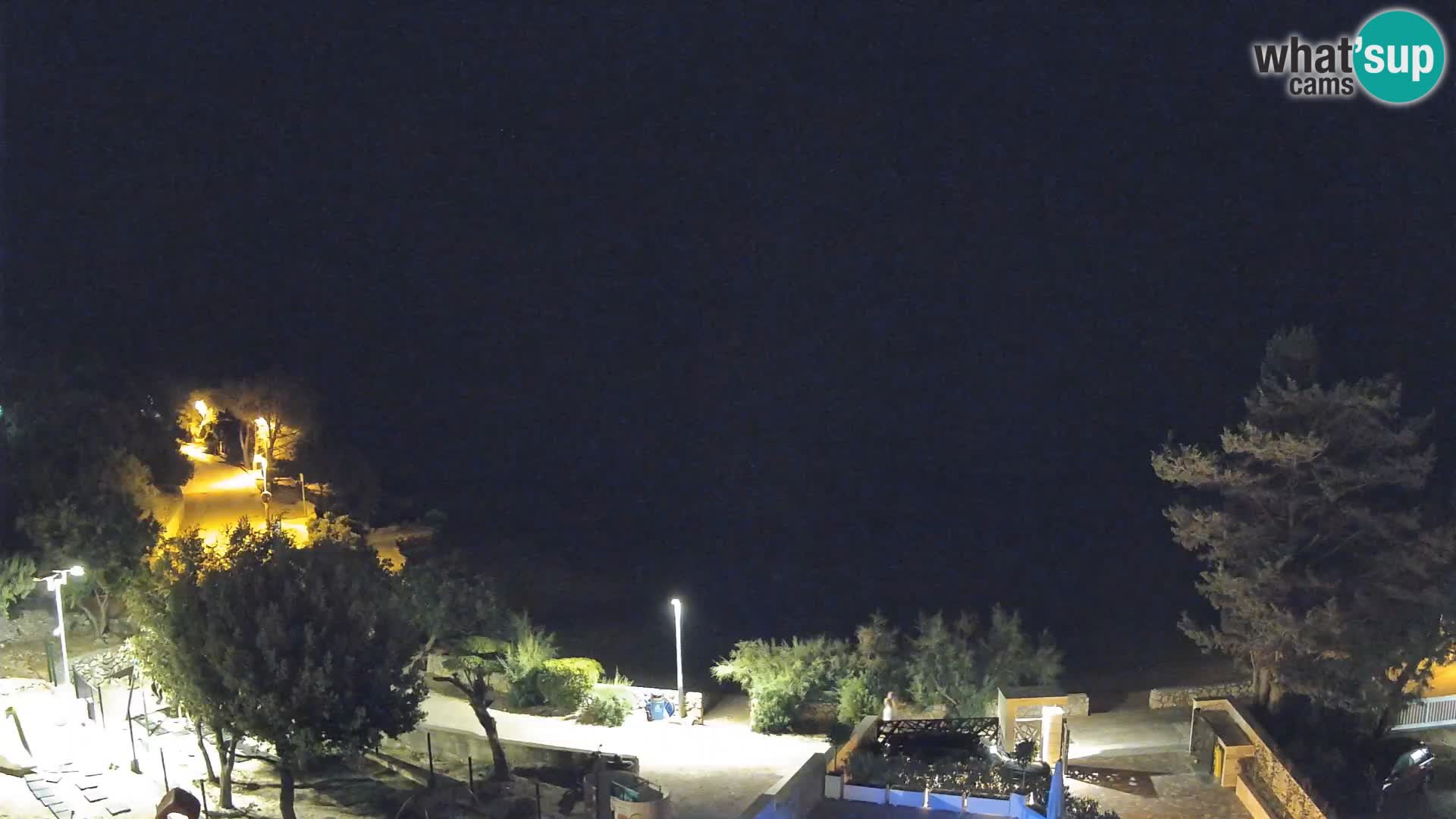 Webcam Plage Male Mandre – Vue en direct depuis l’île de Pag