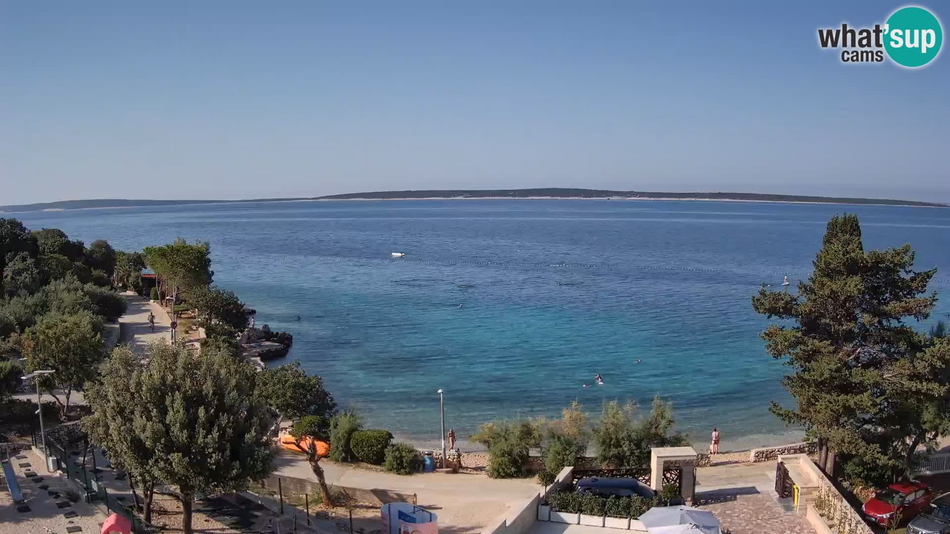Webcam Plaža Male Mandre – Diretta dalla spiaggia sull’isola di Pag