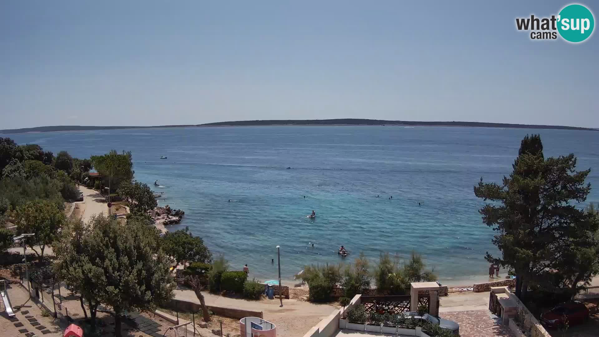 Webcam Plaža Male Mandre – Live View from Pag Island