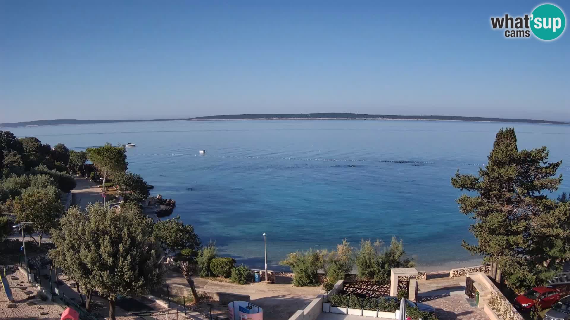 Webcam Plaža Male Mandre – Live View from Pag Island