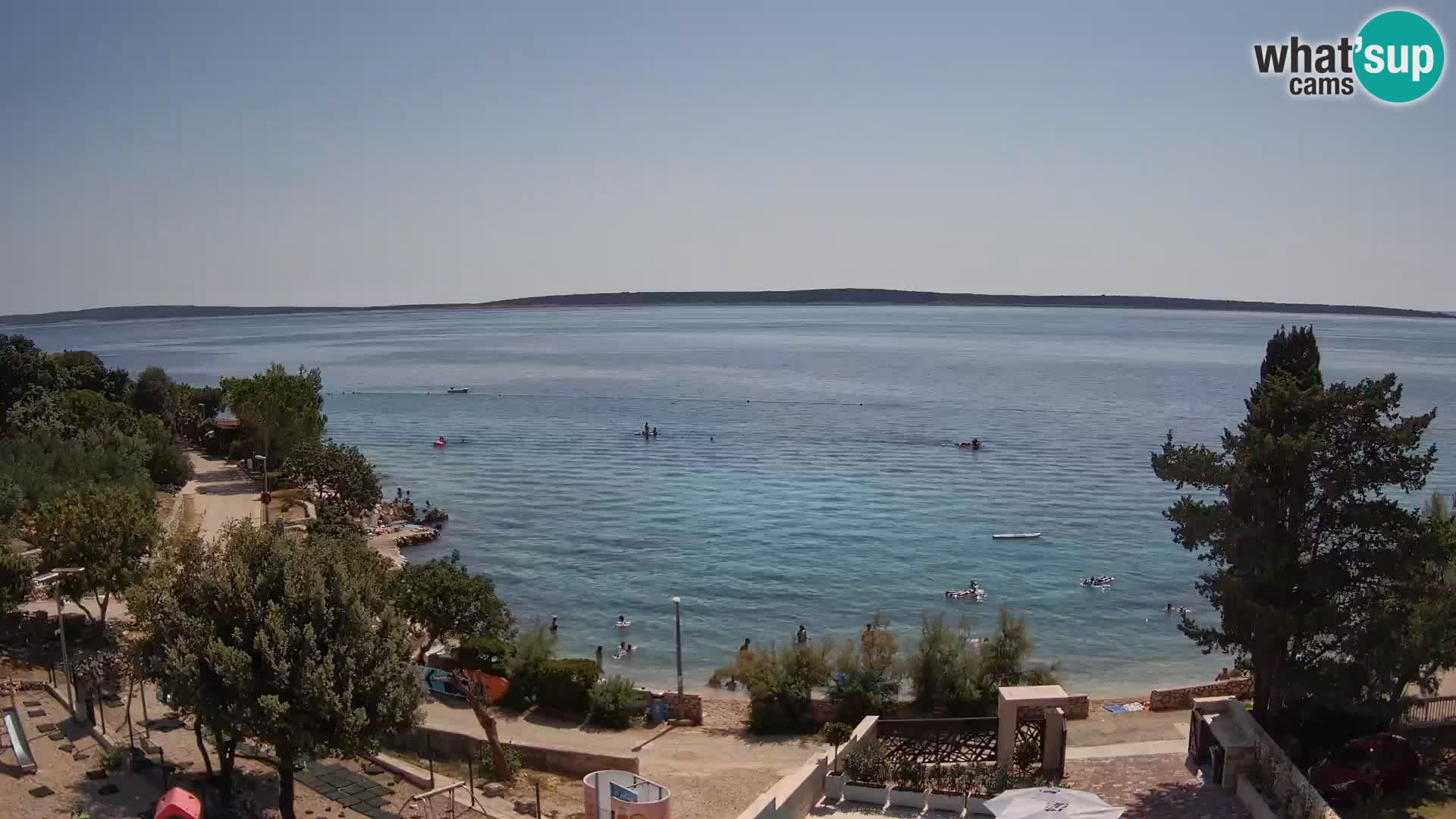 Webcam Strand Male Mandre – Liveblick von der Insel Pag