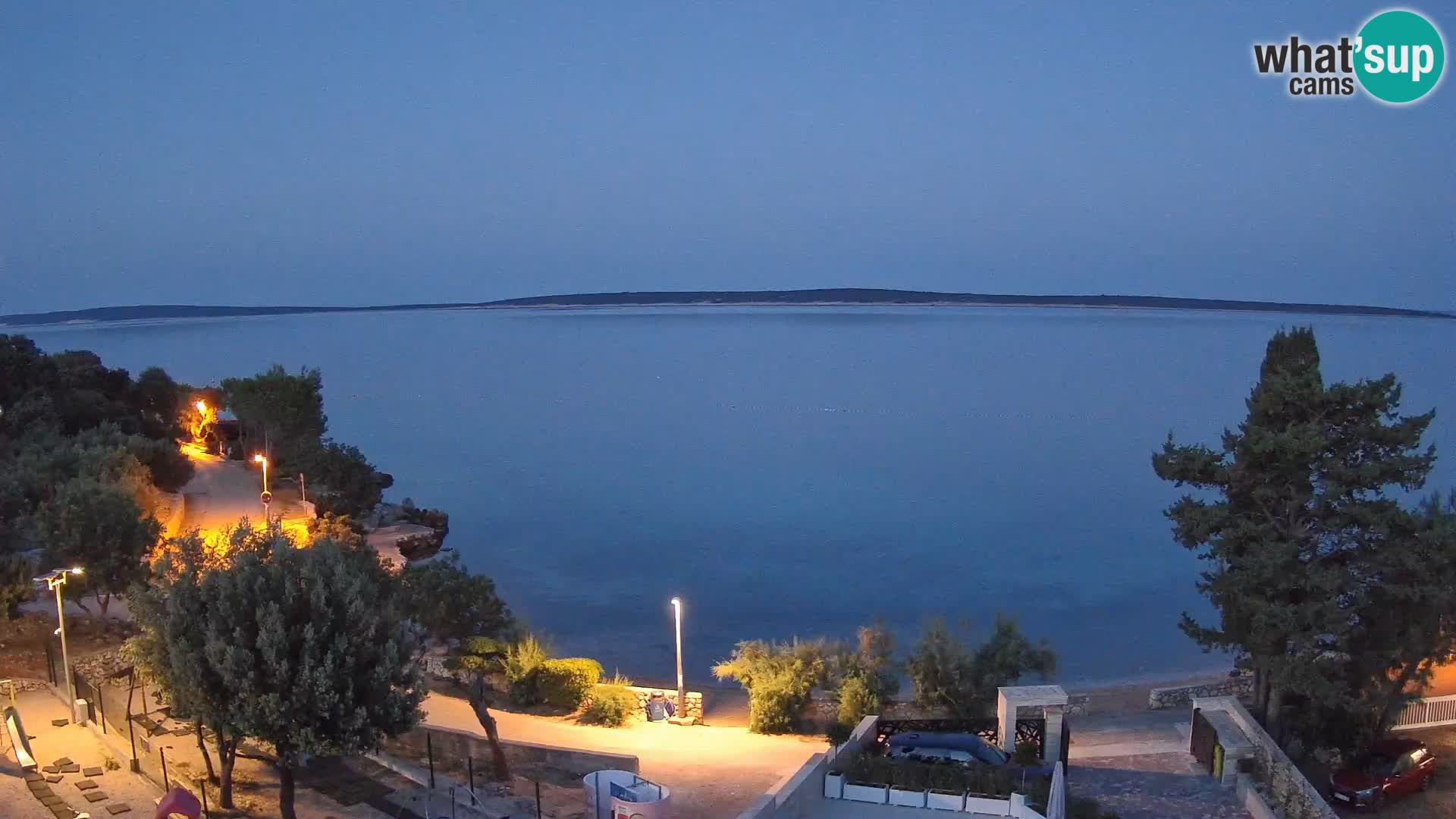 Webcam Strand Male Mandre – Liveblick von der Insel Pag