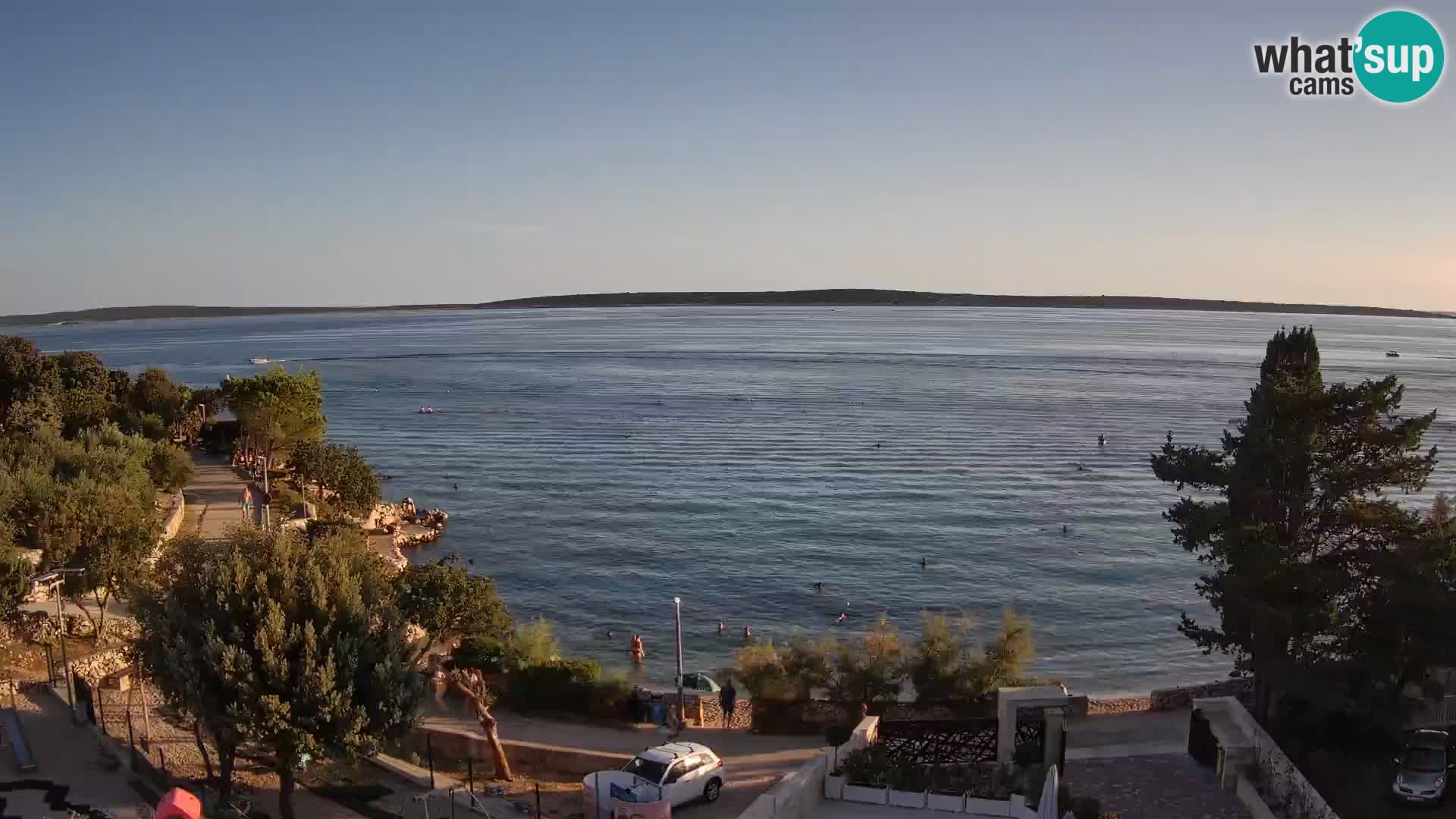 Webcam Plage Male Mandre – Vue en direct depuis l’île de Pag