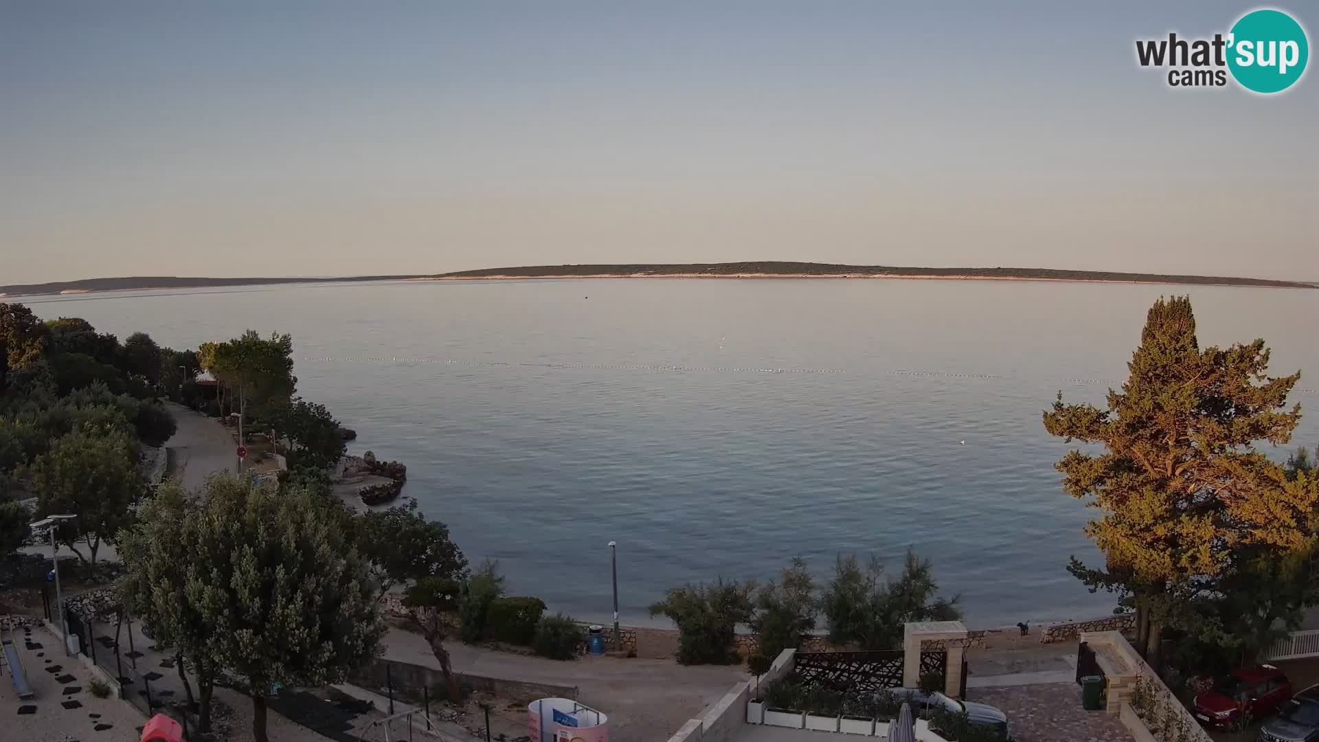 Webcam Strand Male Mandre – Liveblick von der Insel Pag