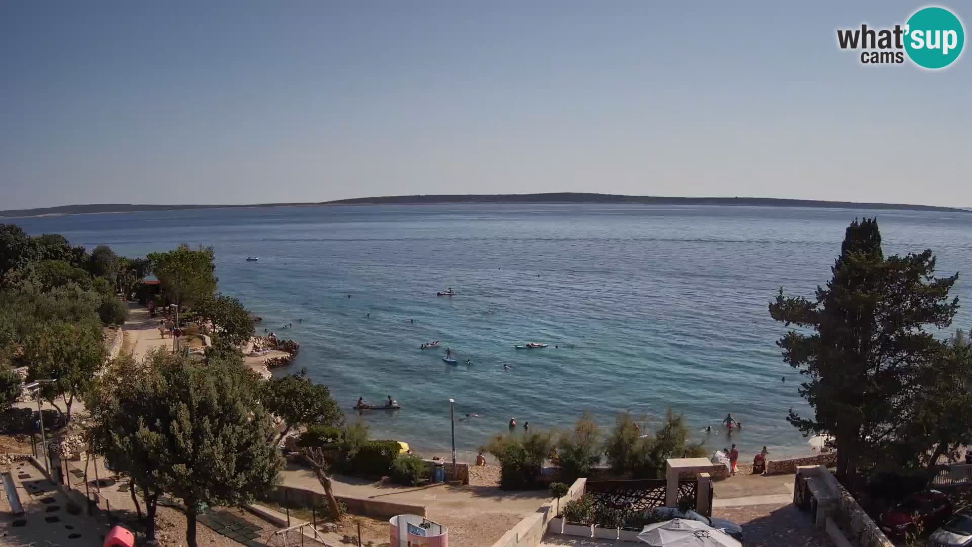 Webcam Strand Male Mandre – Liveblick von der Insel Pag