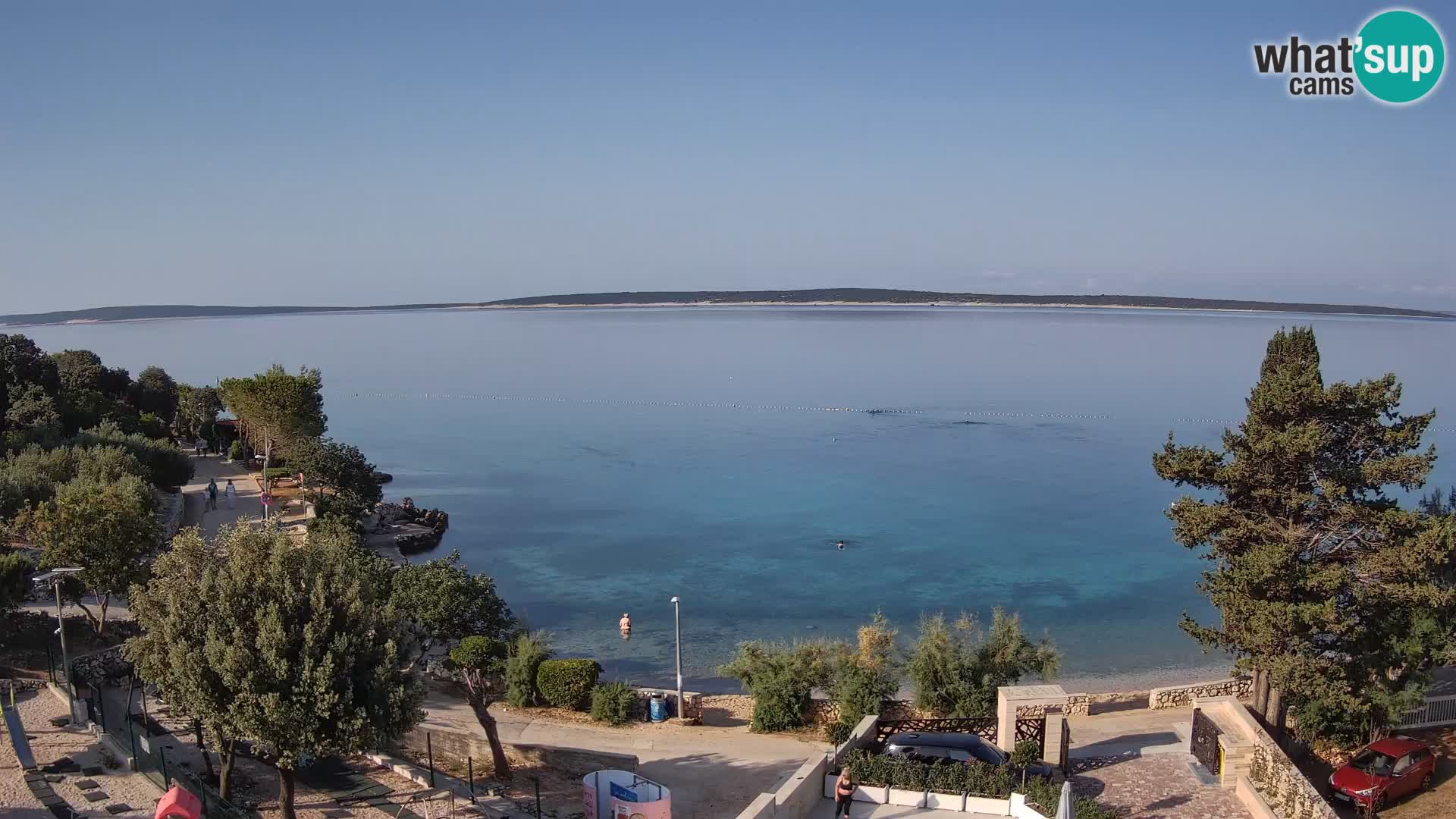 Webcam Plaža Male Mandre – Diretta dalla spiaggia sull’isola di Pag
