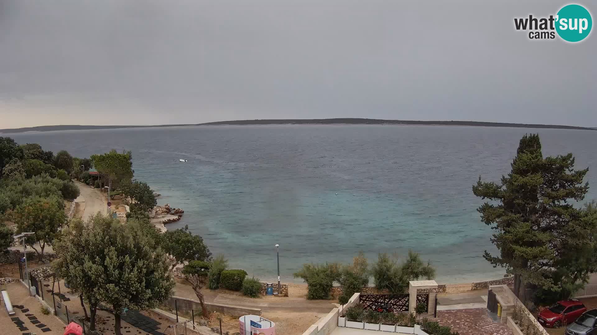 Webcam Plaža Male Mandre – Diretta dalla spiaggia sull’isola di Pag