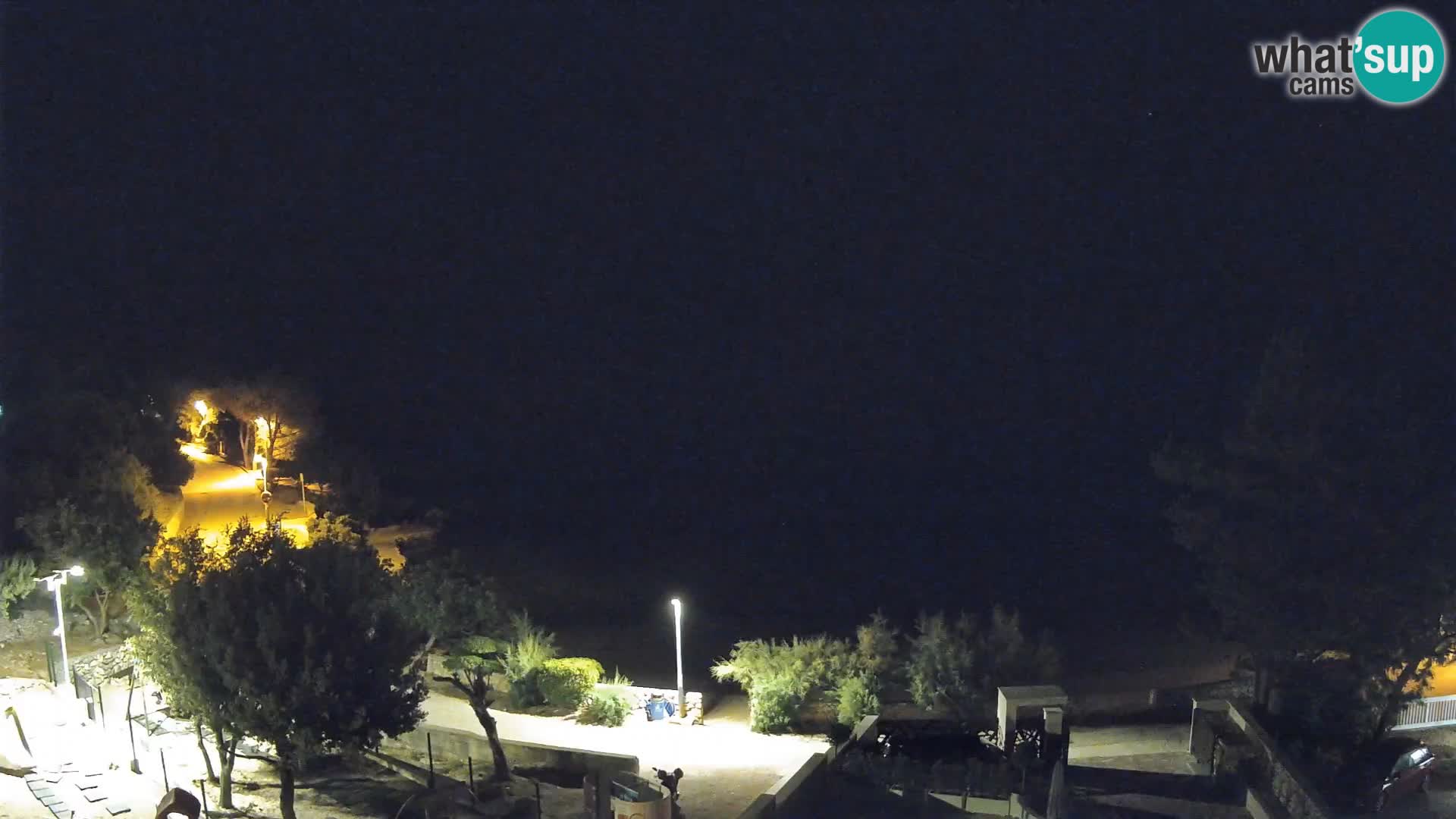 Web kamera Plaža Male Mandre – Pogled uživo s otoka Paga