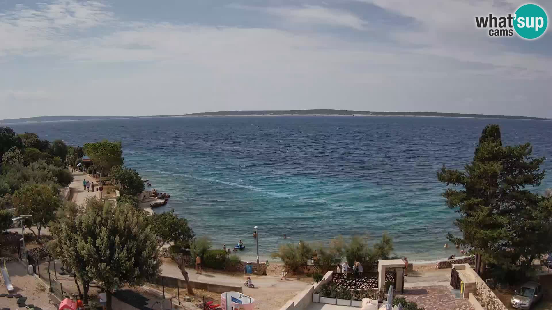 Webcam Plage Male Mandre – Vue en direct depuis l’île de Pag
