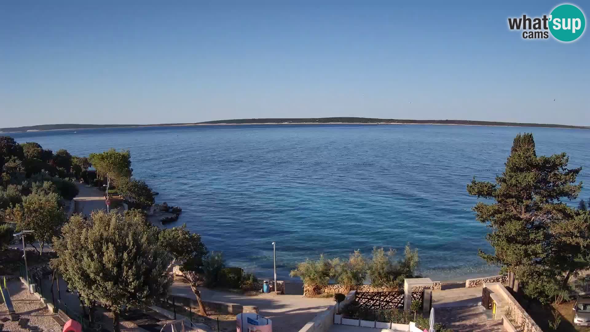 Webcam Strand Male Mandre – Liveblick von der Insel Pag