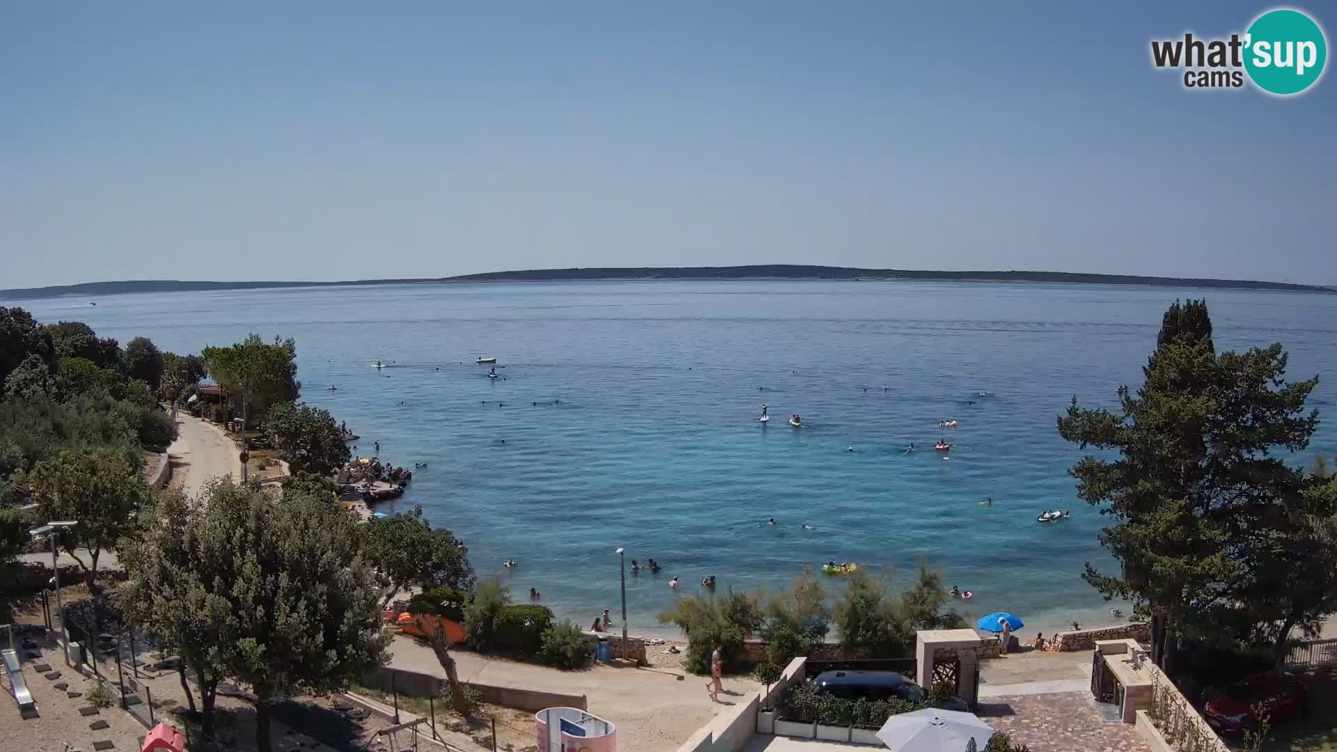 Webcam Strand Male Mandre – Liveblick von der Insel Pag