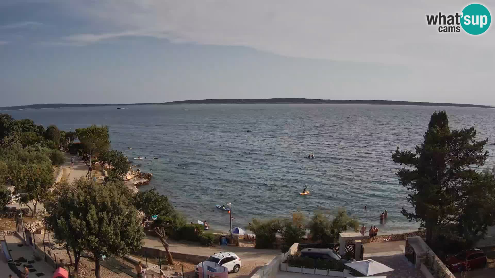 Webcam Strand Male Mandre – Liveblick von der Insel Pag