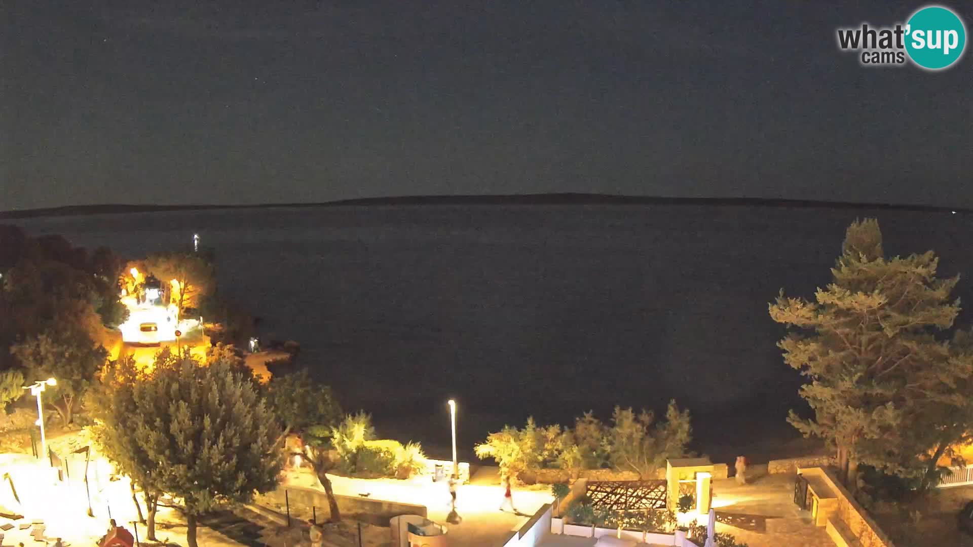 Webcam Plage Male Mandre – Vue en direct depuis l’île de Pag