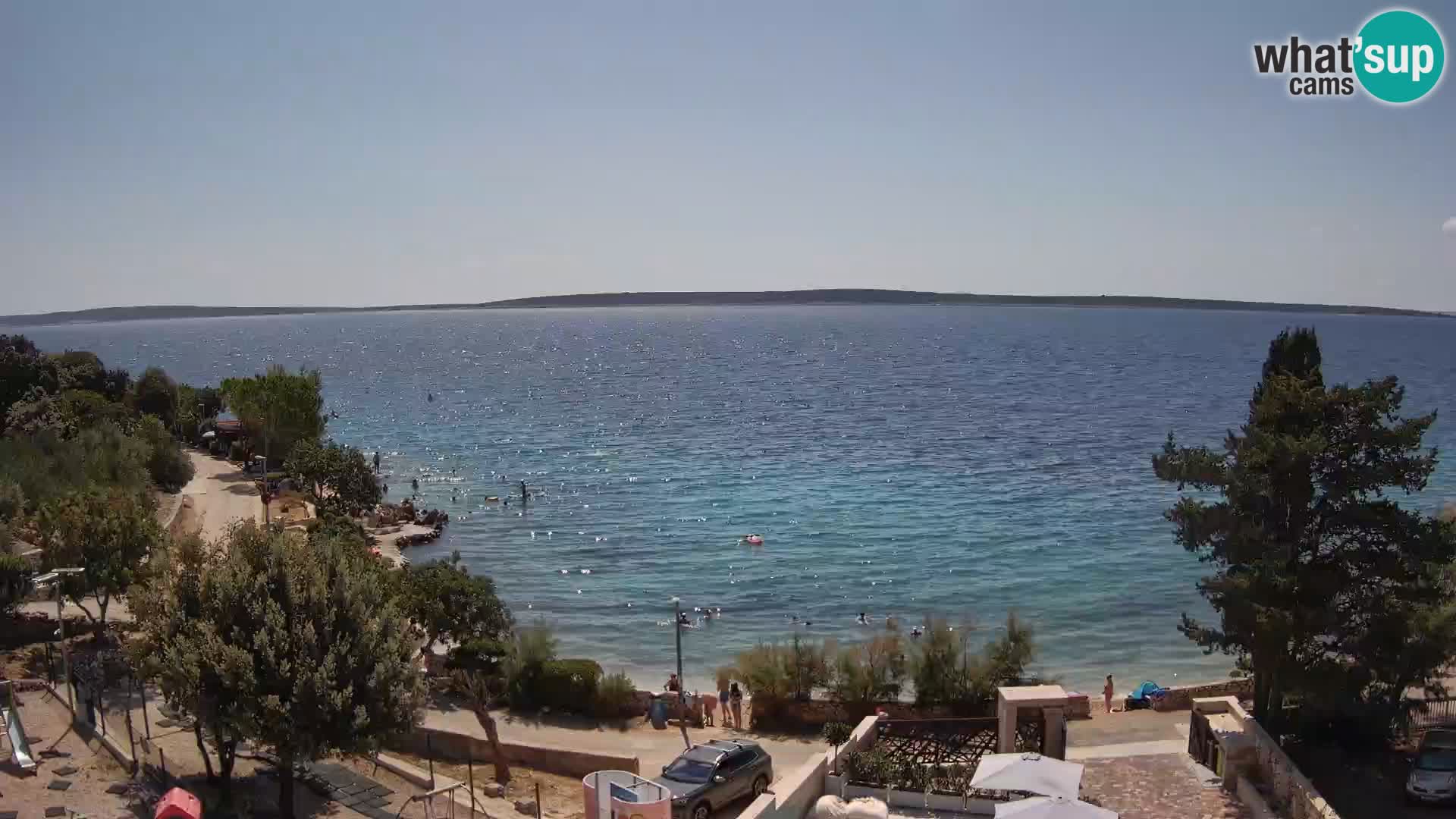 Webcam Plaža Male Mandre – Diretta dalla spiaggia sull’isola di Pag