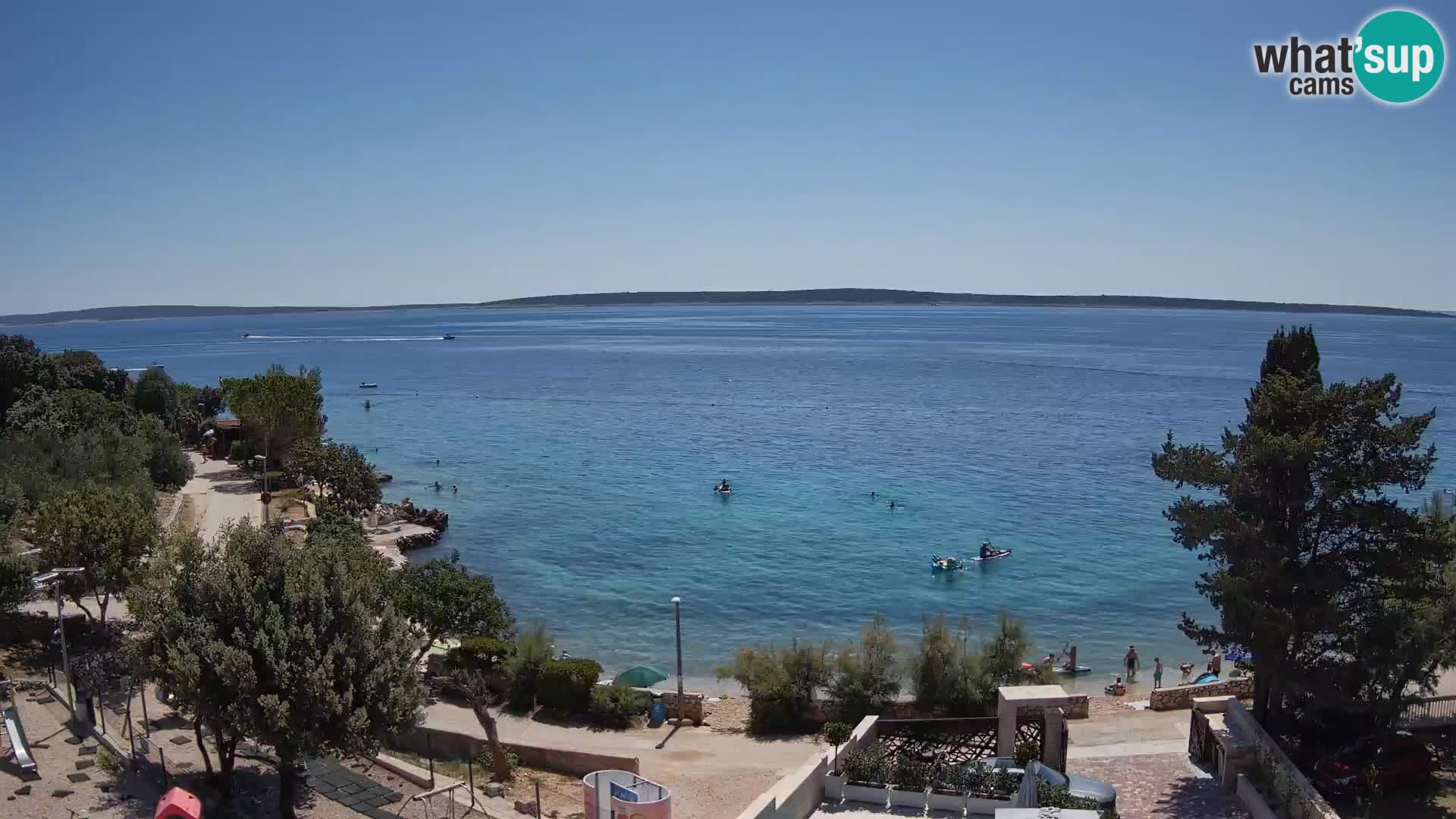 Webcam Strand Male Mandre – Liveblick von der Insel Pag