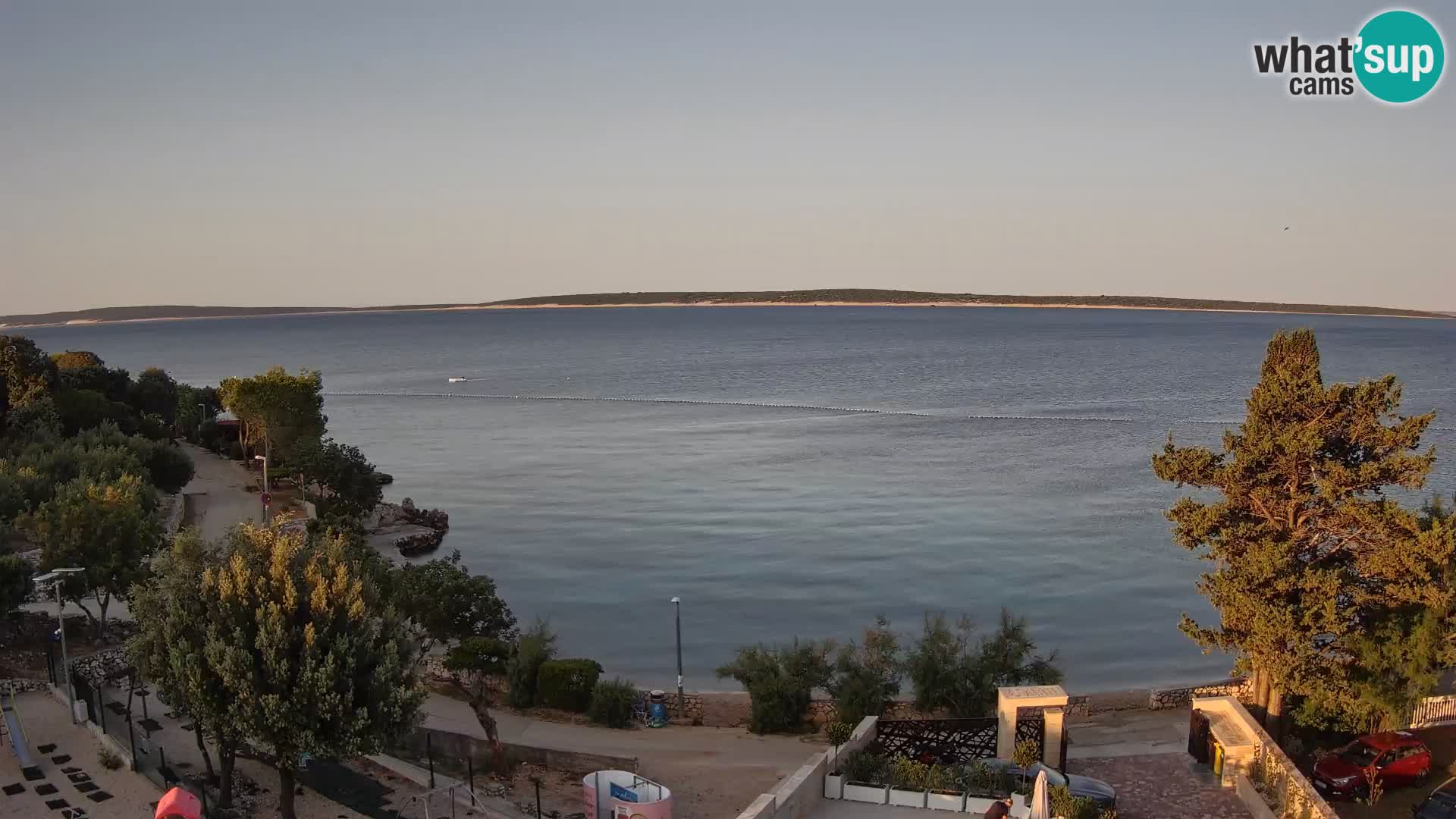 Webcam Plage Male Mandre – Vue en direct depuis l’île de Pag