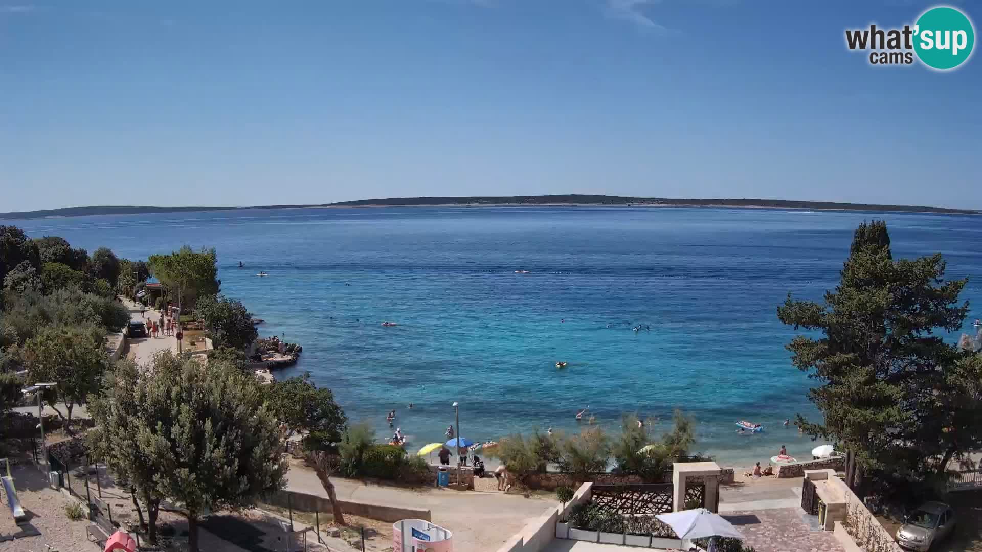 Webcam Plaža Male Mandre – Live View from Pag Island
