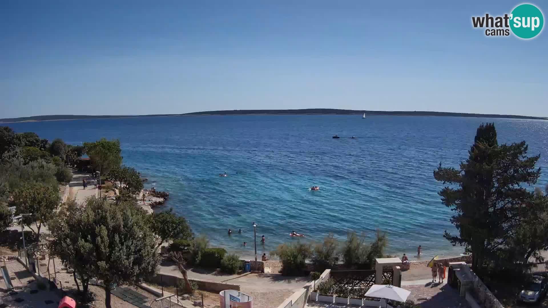 Webcam Plaža Male Mandre – Live View from Pag Island