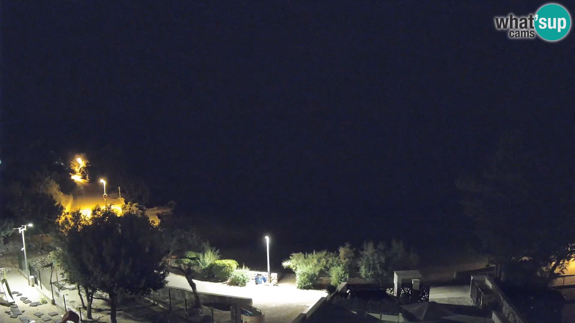 Webcam Plage Male Mandre – Vue en direct depuis l’île de Pag