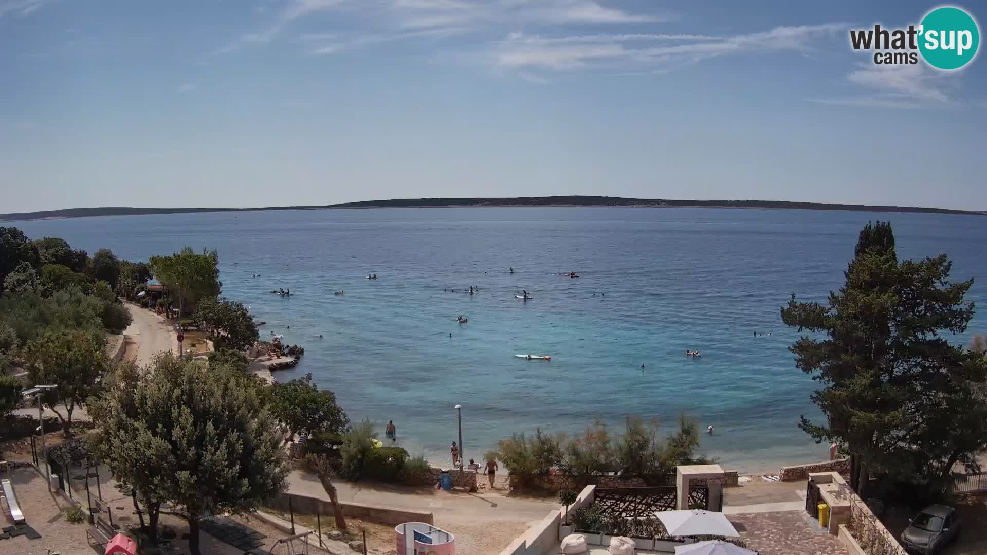 Webcam Plaža Male Mandre – Diretta dalla spiaggia sull’isola di Pag